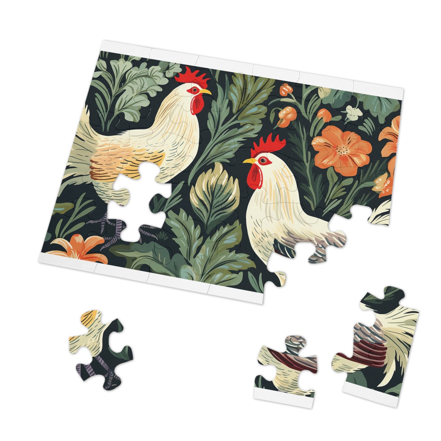 Jigsaw Puzzle, Chicken/Rooster, Personalised/Non-Personalised (30, 110, 252, 500,1000-Piece)