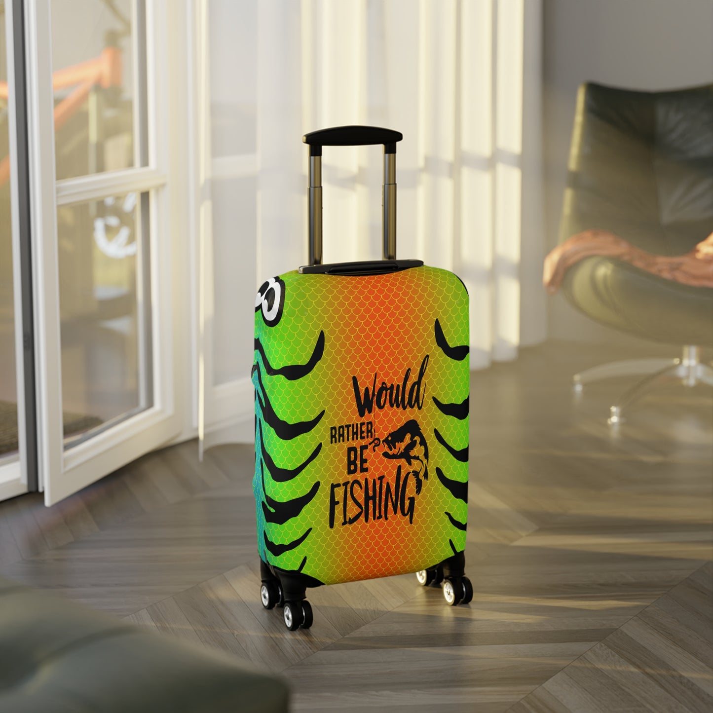 Luggage Cover, Would rather be fishing, awd-3109