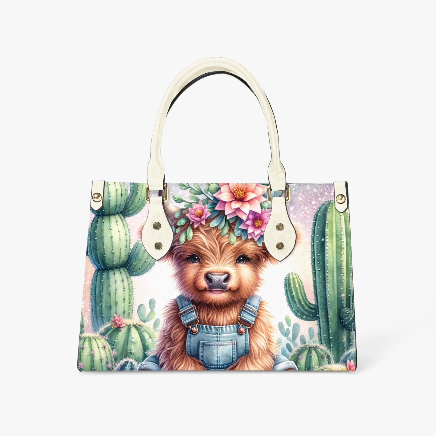 Women's Tote Bag - Long Strap - Highland Cow