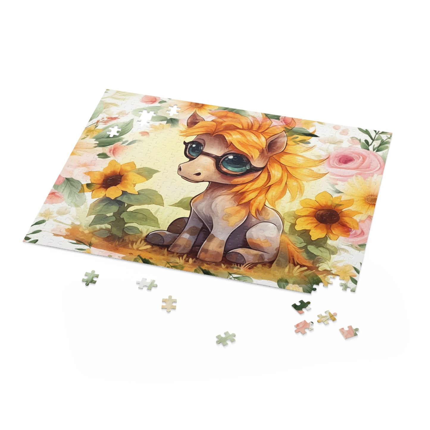 Puzzle, Donkey, Sunflowers (120, 252, 500-Piece) awd-656