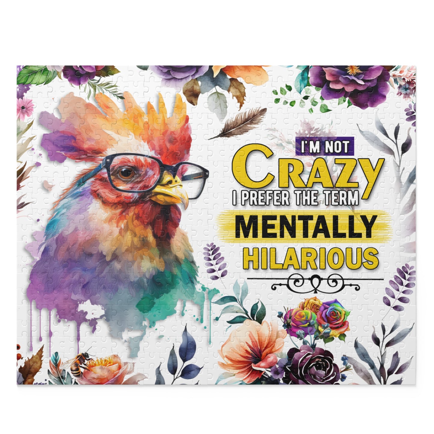 Puzzle, Chicken/Rooster, I am not Crazy I prefer the term Mentally Hilarious  (120, 252, 500-Piece) awd-641