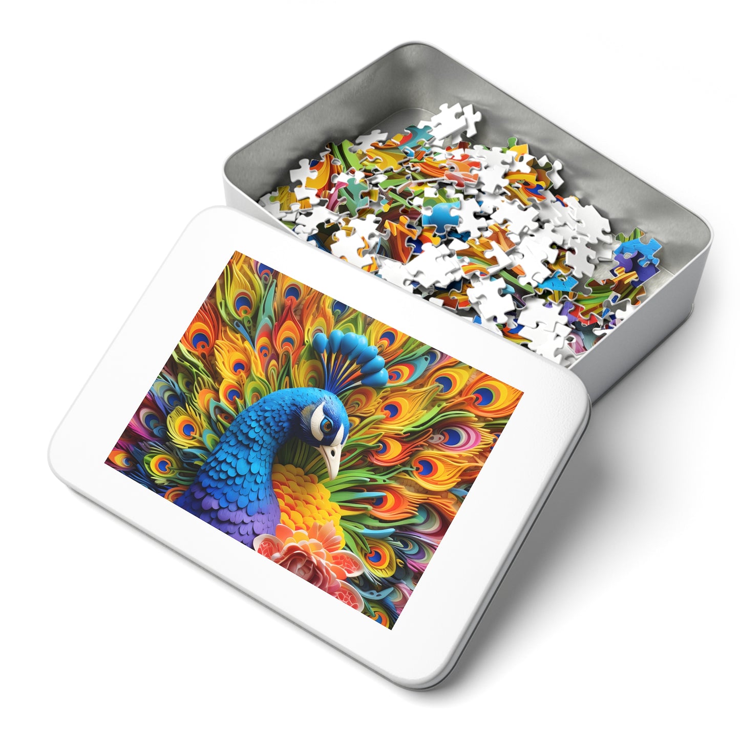 Jigsaw Puzzle, Peacock, Personalised/Non-Personalised (30, 110, 252, 500,1000-Piece)