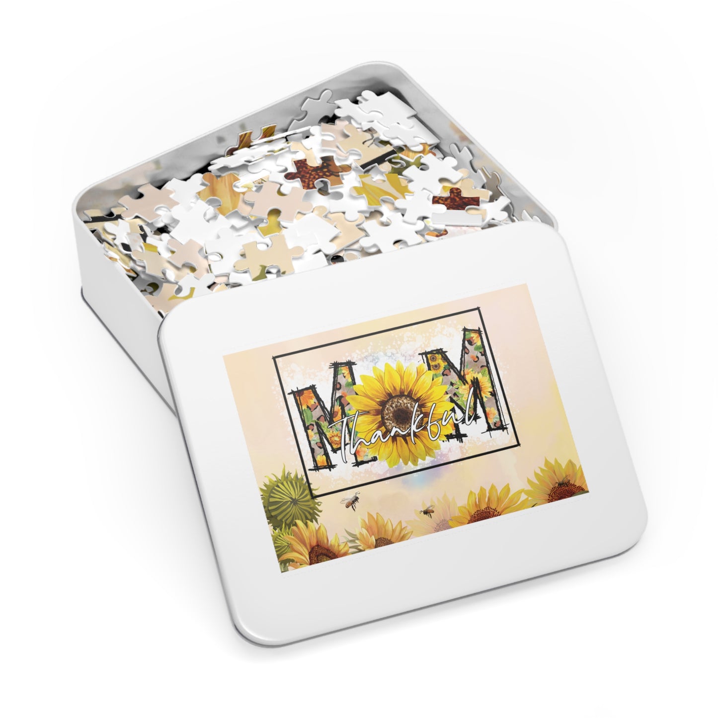 Jigsaw Puzzle, Sunflower, Mom, Personalised/Non-Personalised (30, 110, 252, 500,1000-Piece)