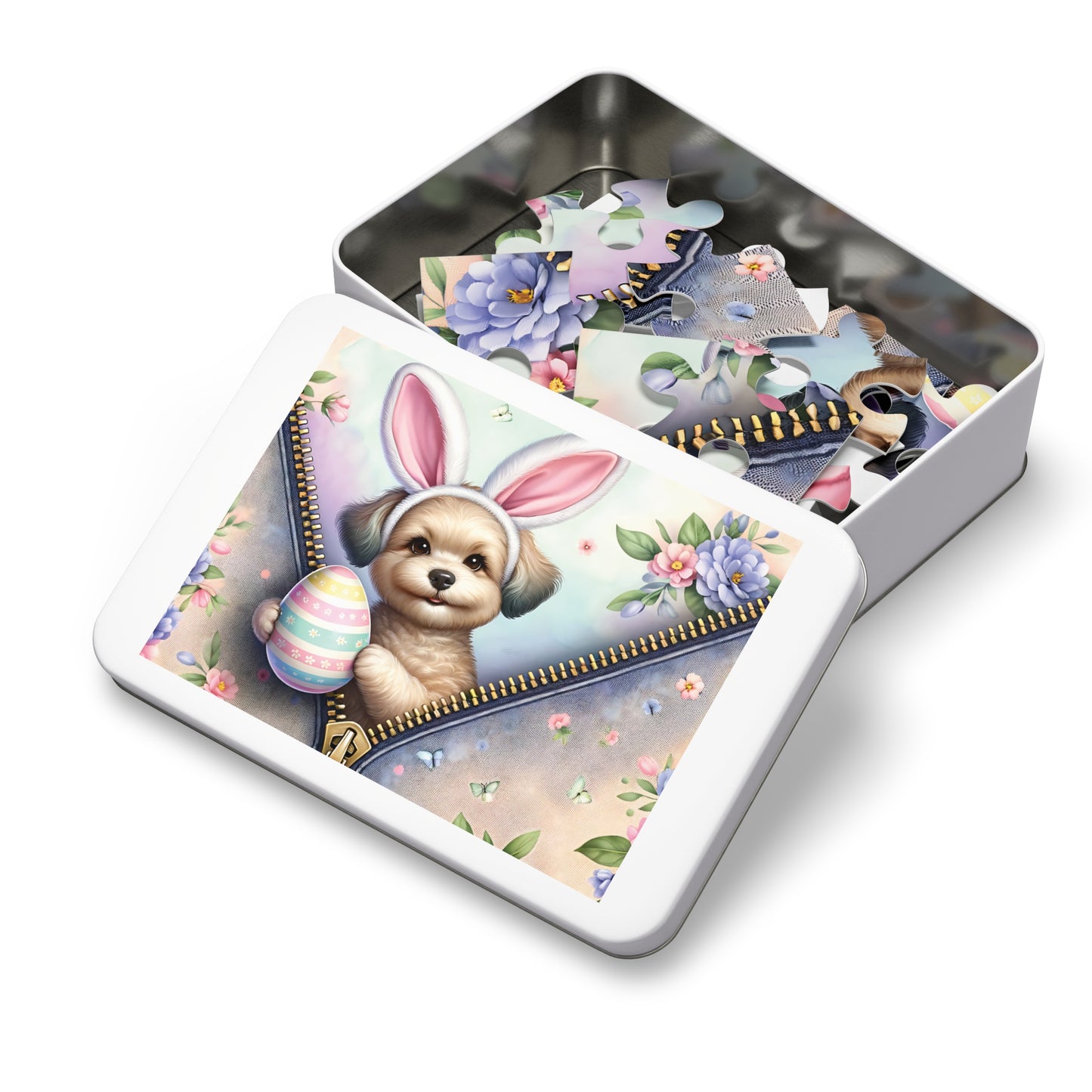 Jigsaw Puzzle, Easter, Dog with Bunny Ears, Personalised/Non-Personalised (30, 110, 252, 500,1000-Piece) Awd-1310