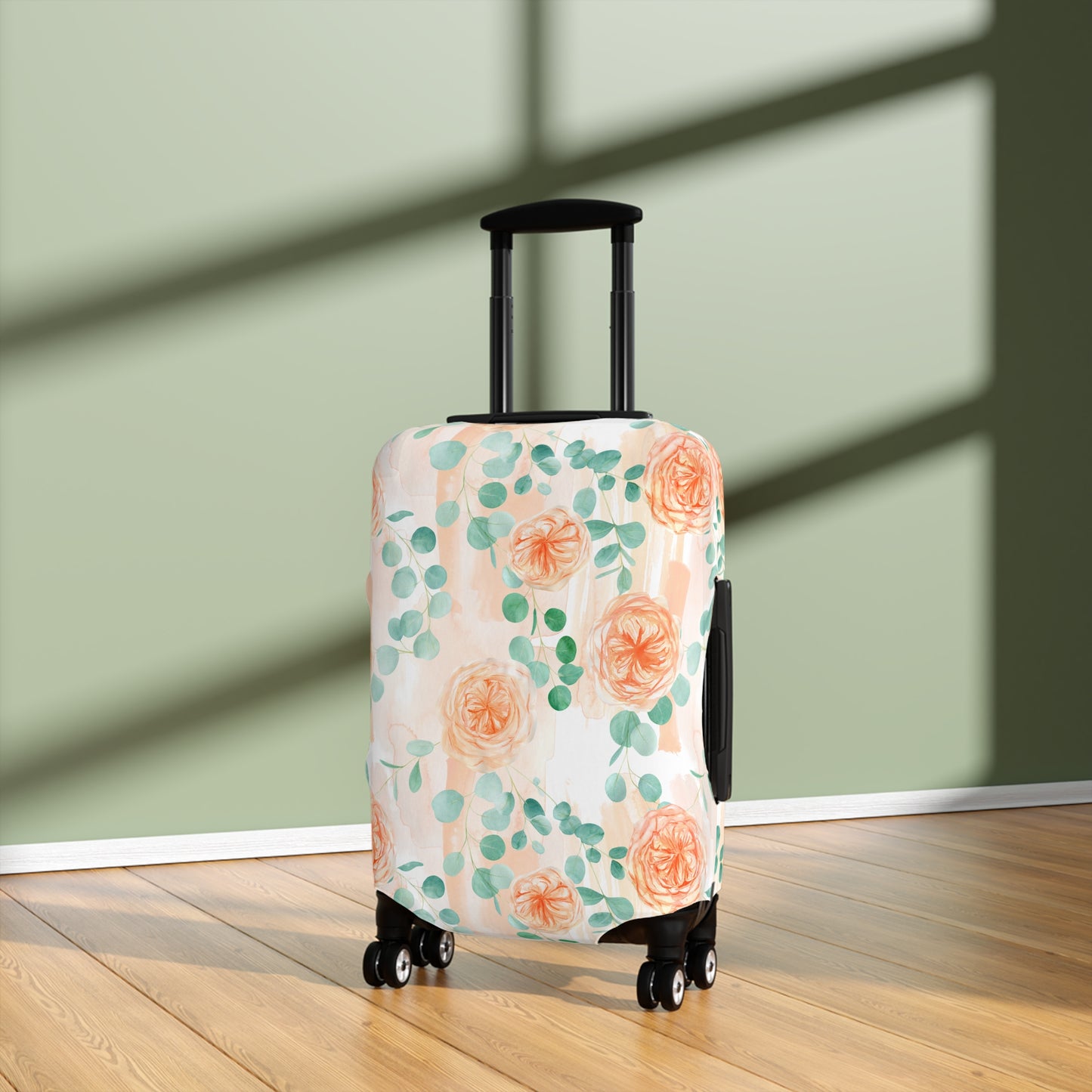 Luggage Cover, Eucalyptus and Roses