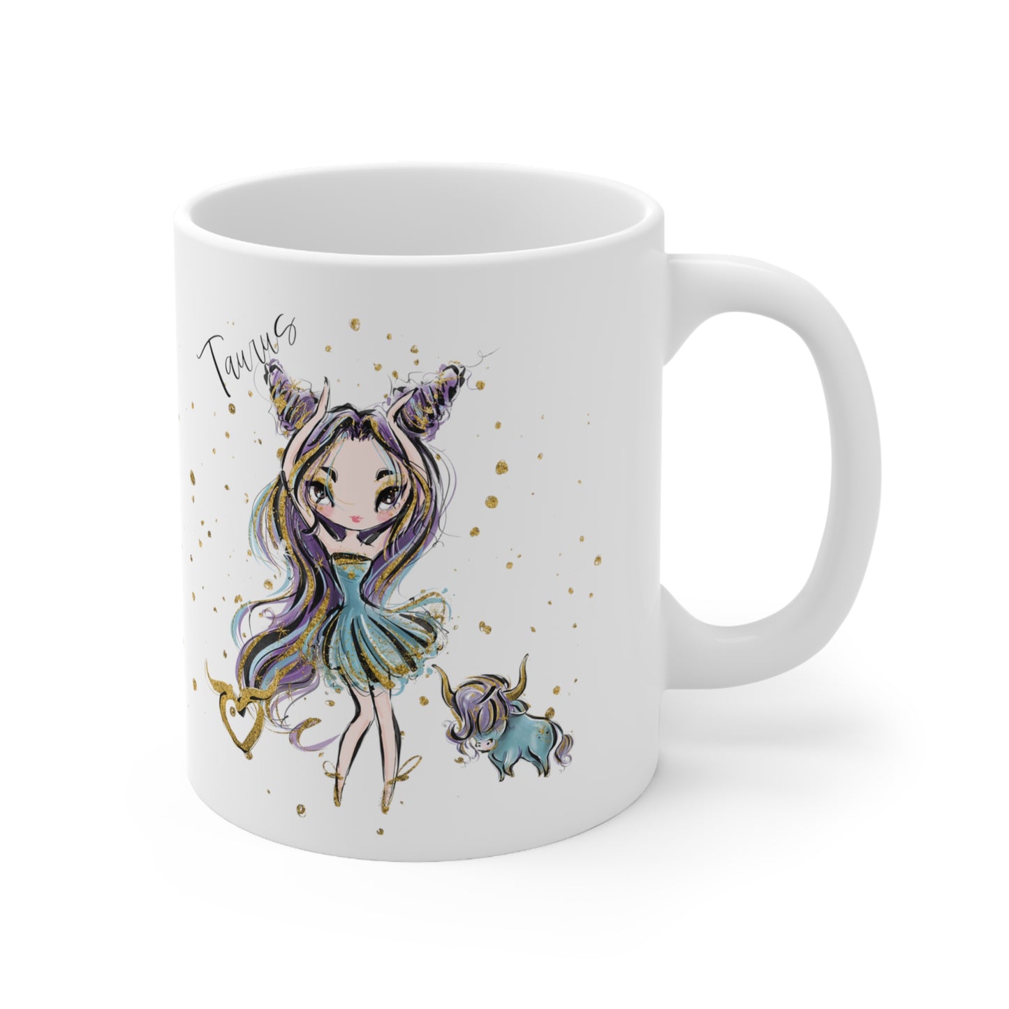 Zodiac Sign, Taurus, Ceramic Mug 11oz