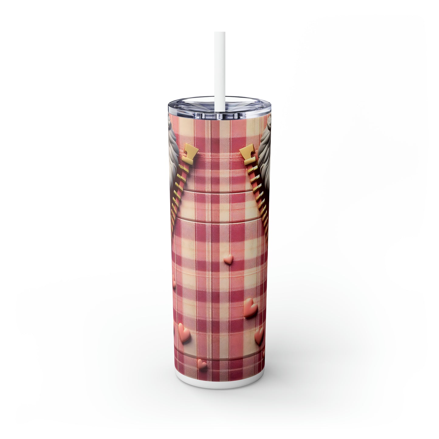 Skinny Tumbler with Straw, 20oz, Koala, Valentines Day