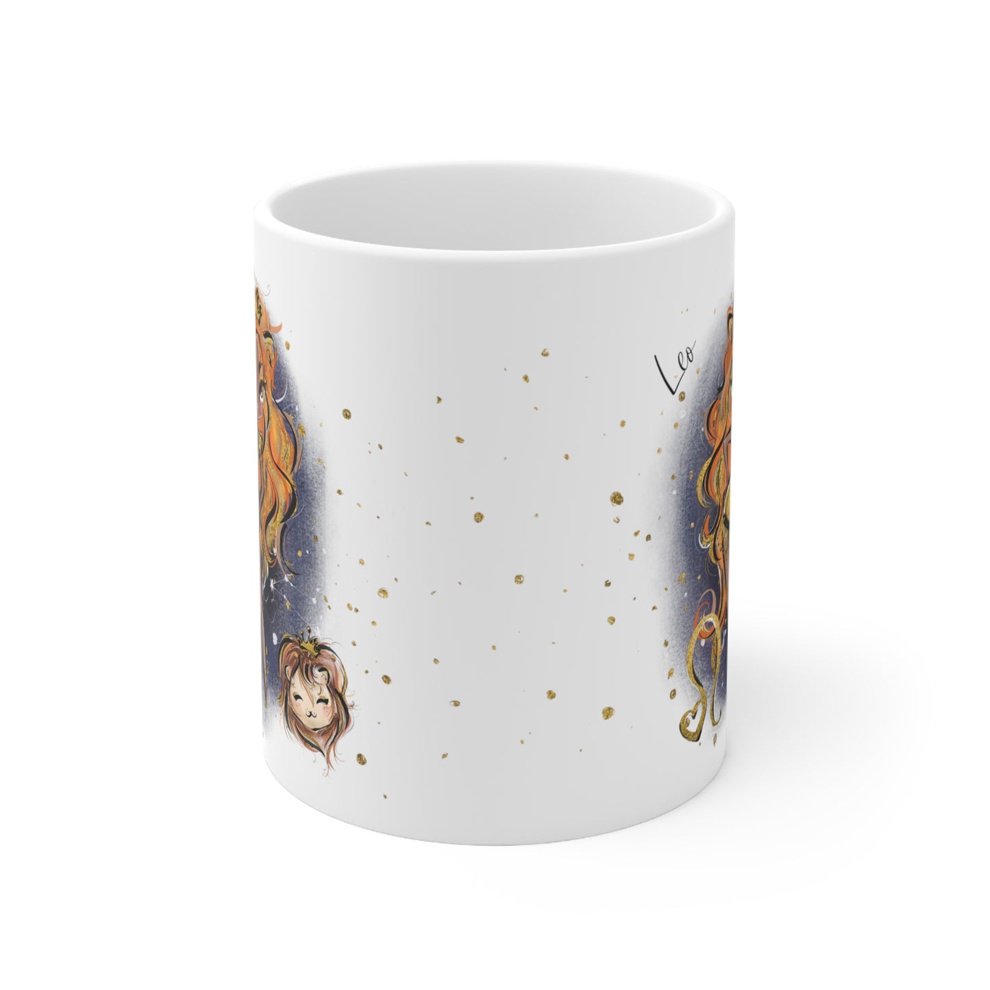 Personalised/Non Personalised Zodiac Sign, Leo, Ceramic Mug 11oz