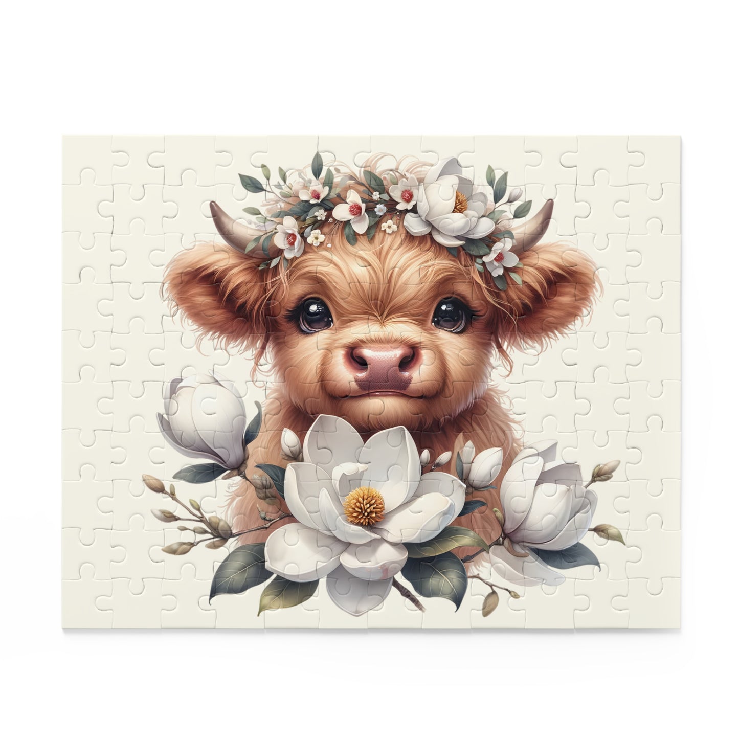 Personalised/Non-Personalised Puzzle, Highland Cow (120, 252, 500-Piece)