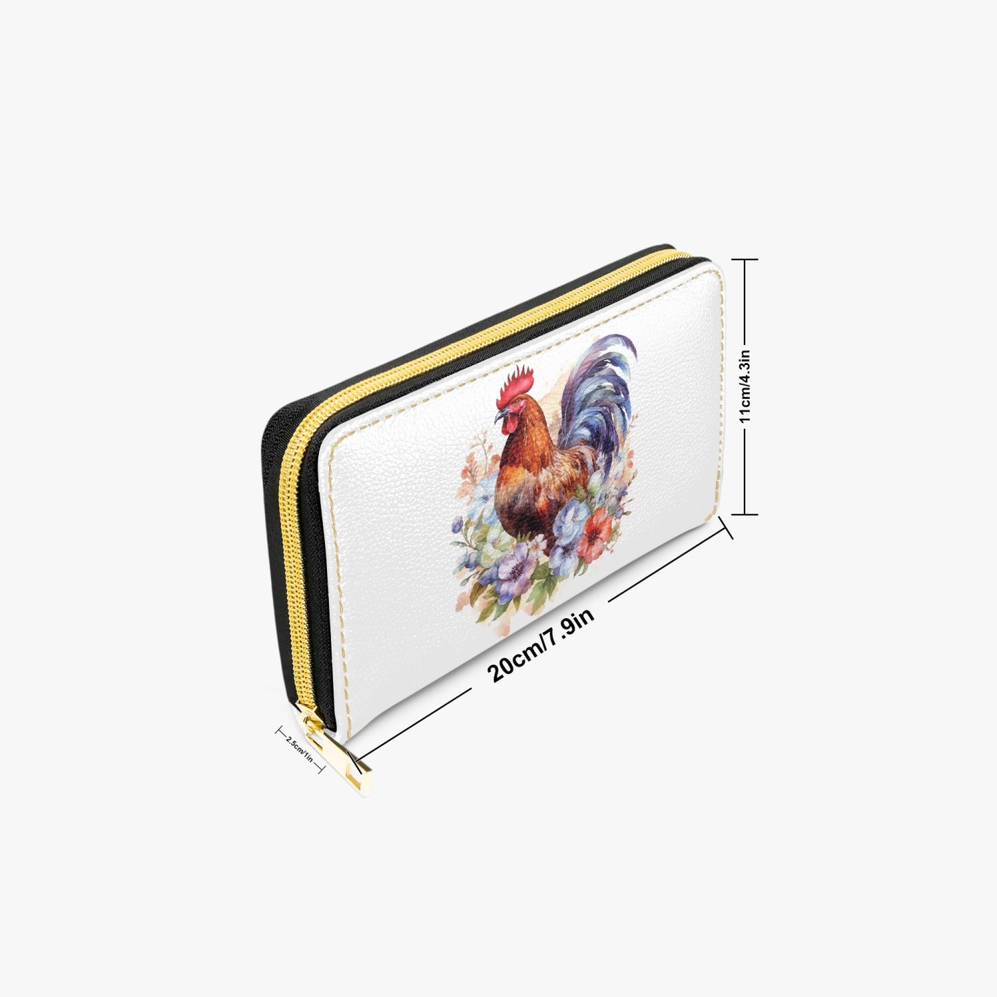 Long Type Zipper Purse - Chicken/Rooster