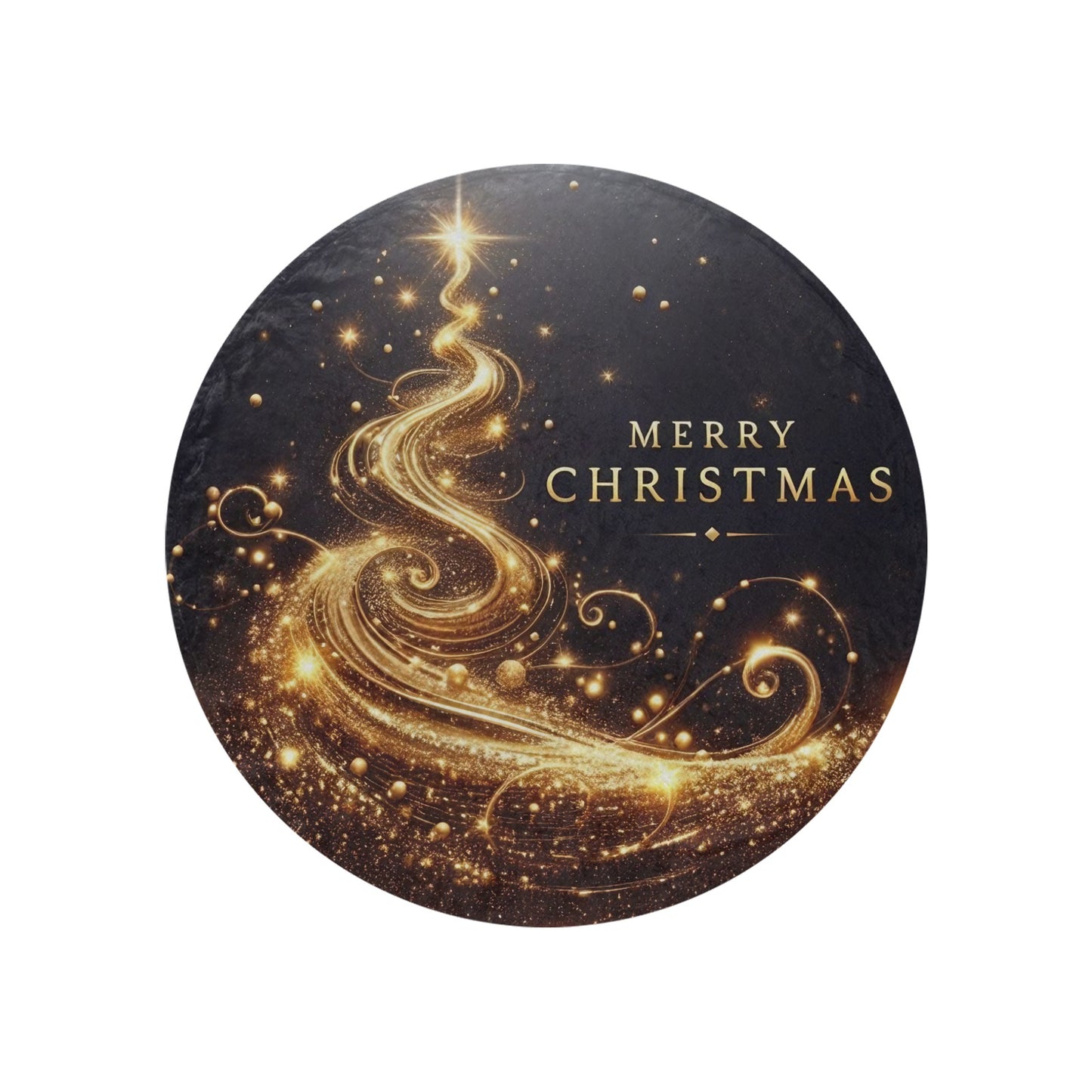 Christmas Tree Circular Micro Fleece Blanket