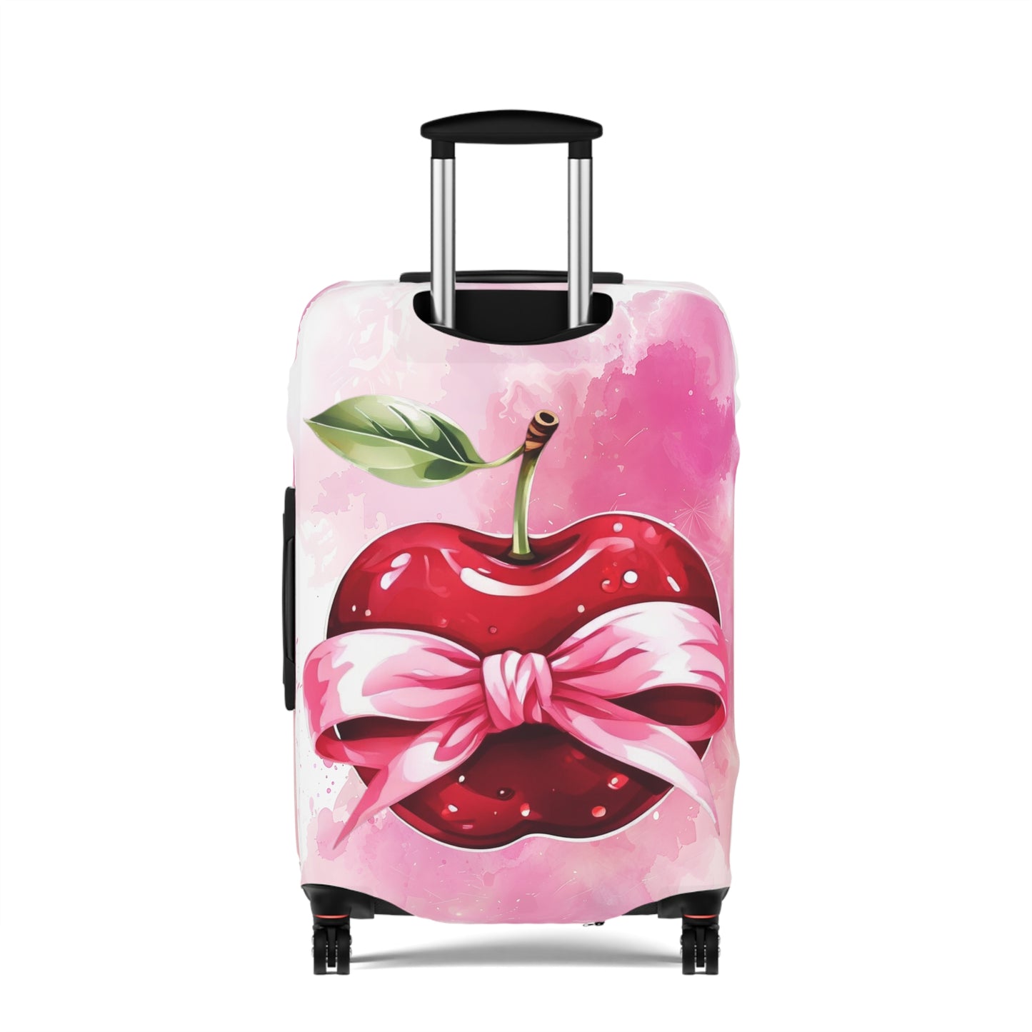 Luggage Cover, Rockabilly, Coquette, Pink Watercolour, Apple and Ribbon, awd-2527