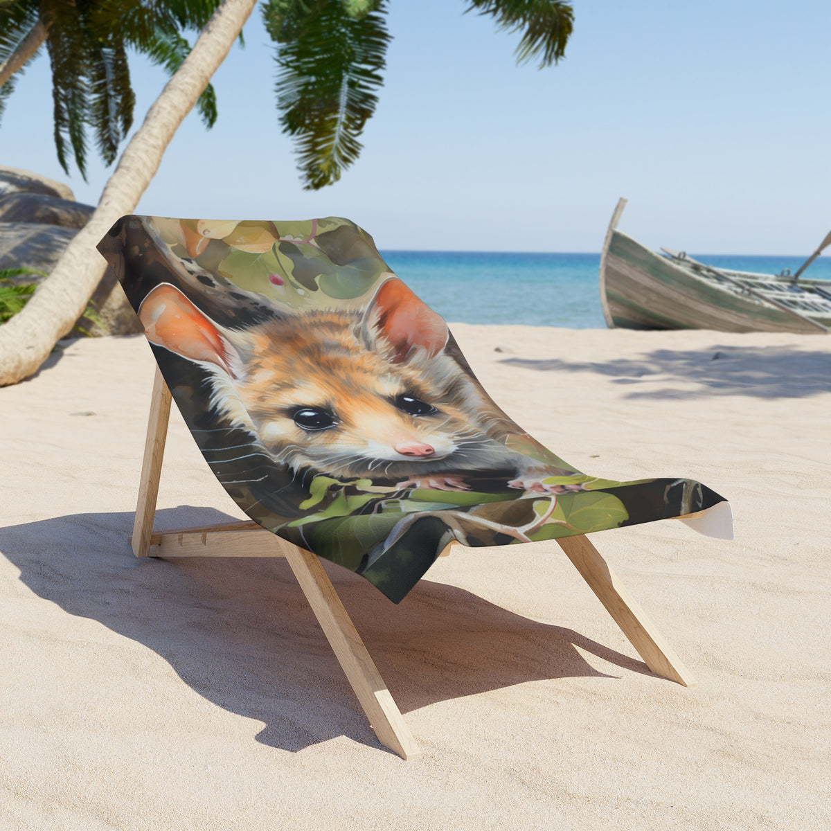 Beach Towel, Australian Animals, Possum, Polycotton Towel, 2 sizes Available