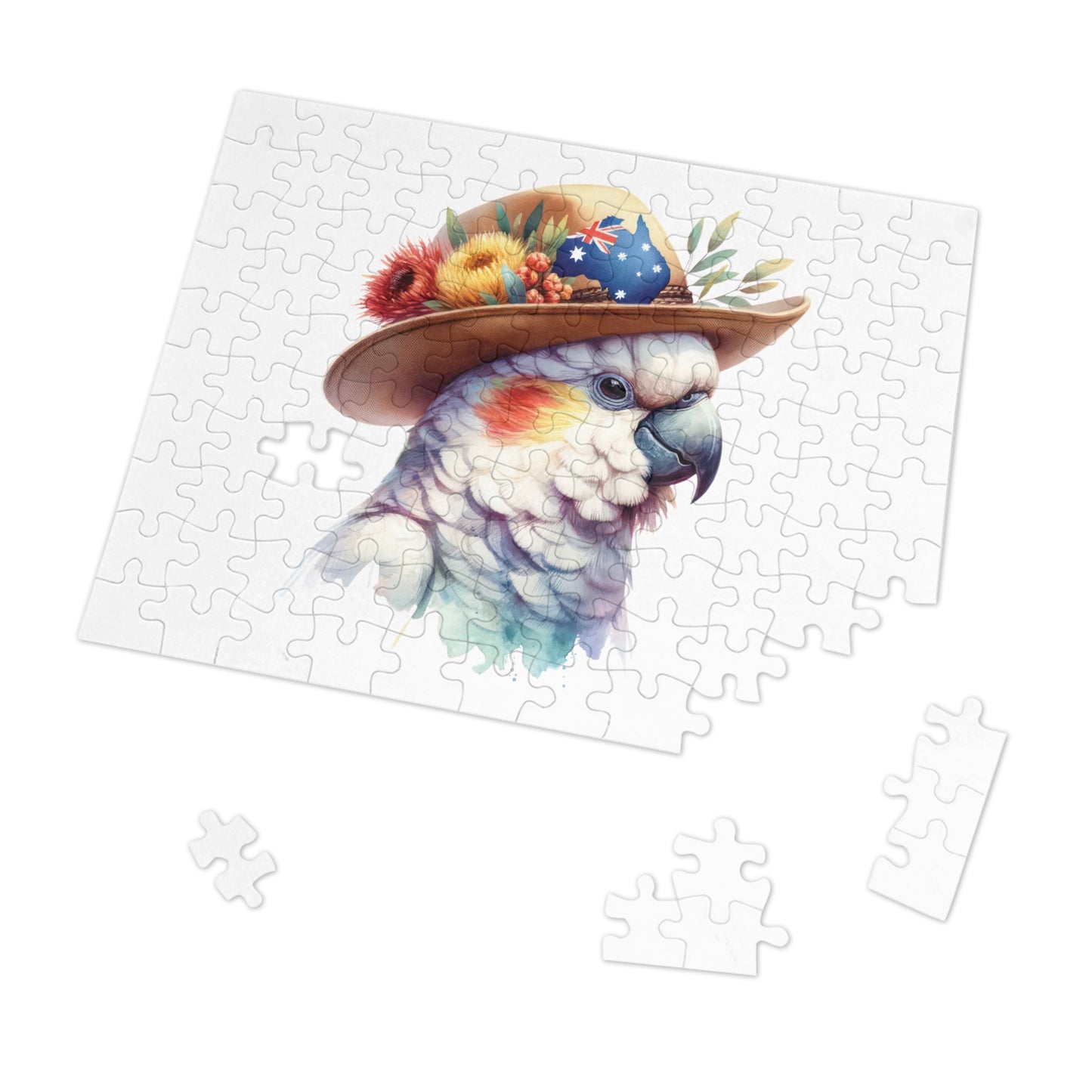 Jigsaw Puzzle in Tin, Australian Animals, Cockatoo, Personalised/Non-Personalised, awd-1333 (30, 110, 252, 500,1000-Piece)