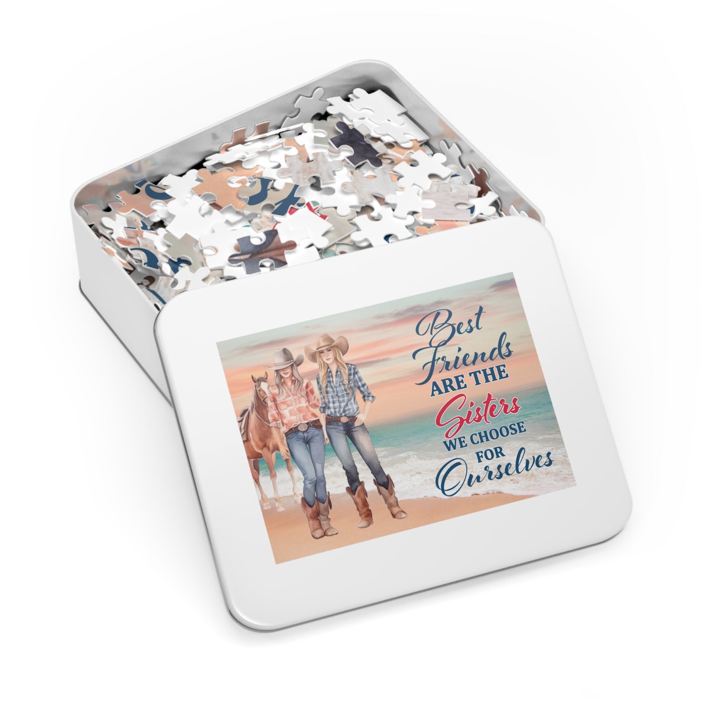 Jigsaw Puzzle, Western, Best Friends are the Sisters we Choose for Ourselves, Personalised/Non-Personalised (30, 110, 252, 500,1000-Piece)