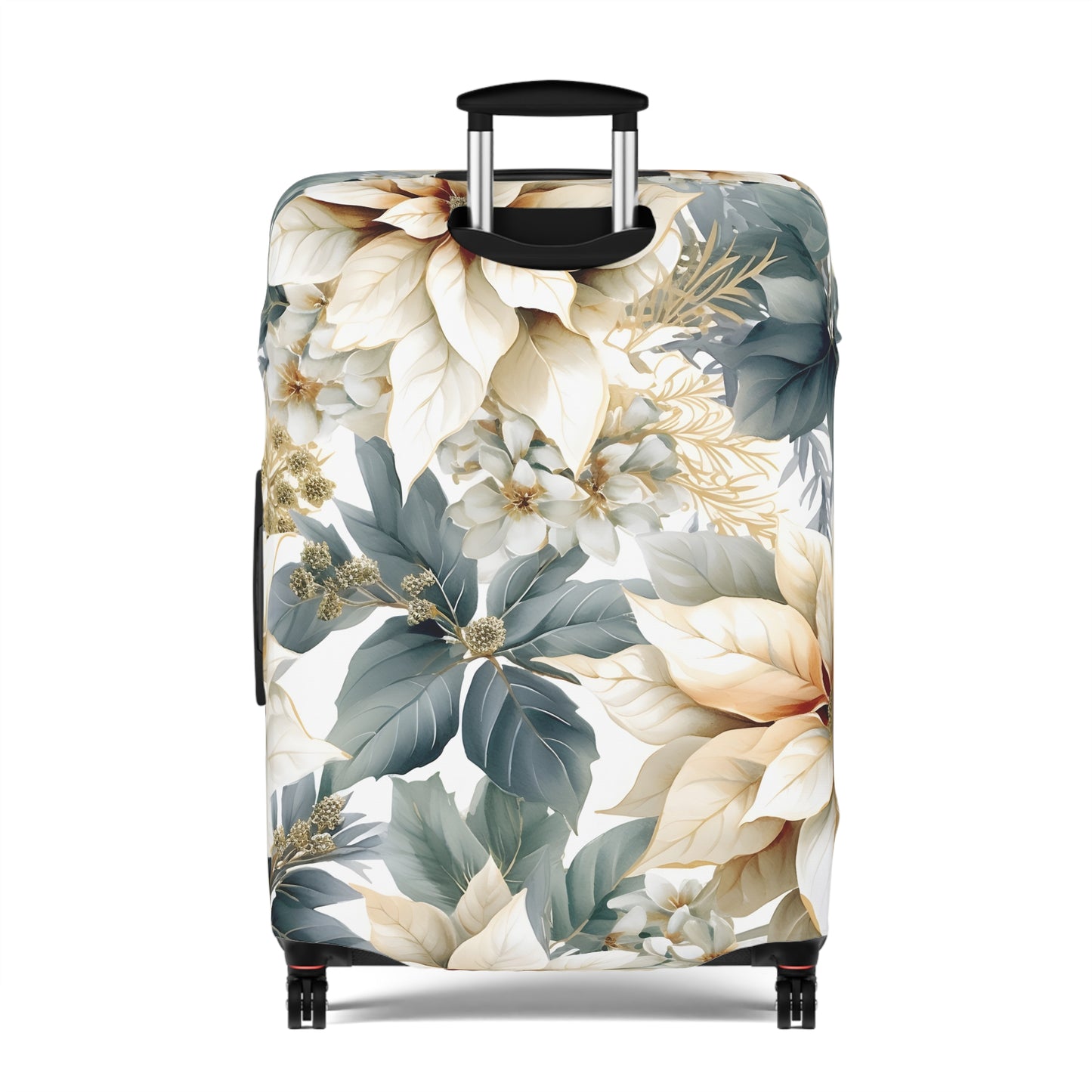 Luggage Cover, Cream Poinsettia