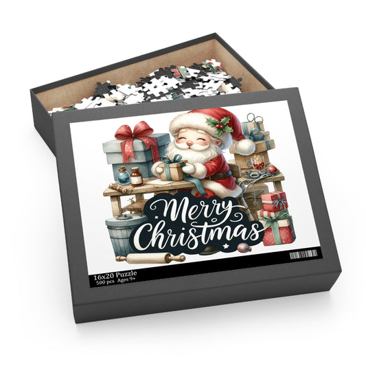 Personalised/Non-Personalised Puzzle, Christmas, Santa (120, 252, 500-Piece)