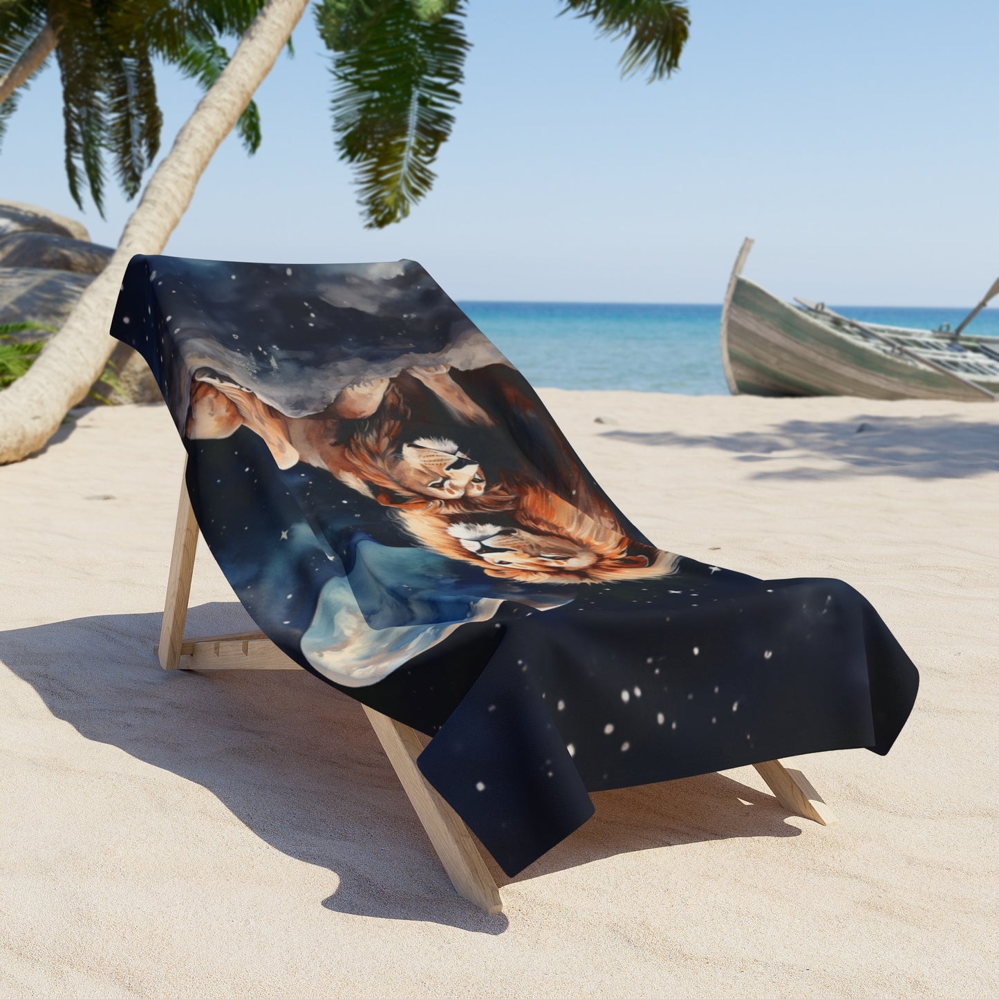 Beach Towel, Lions, Polycotton Towel, 2 sizes Available
