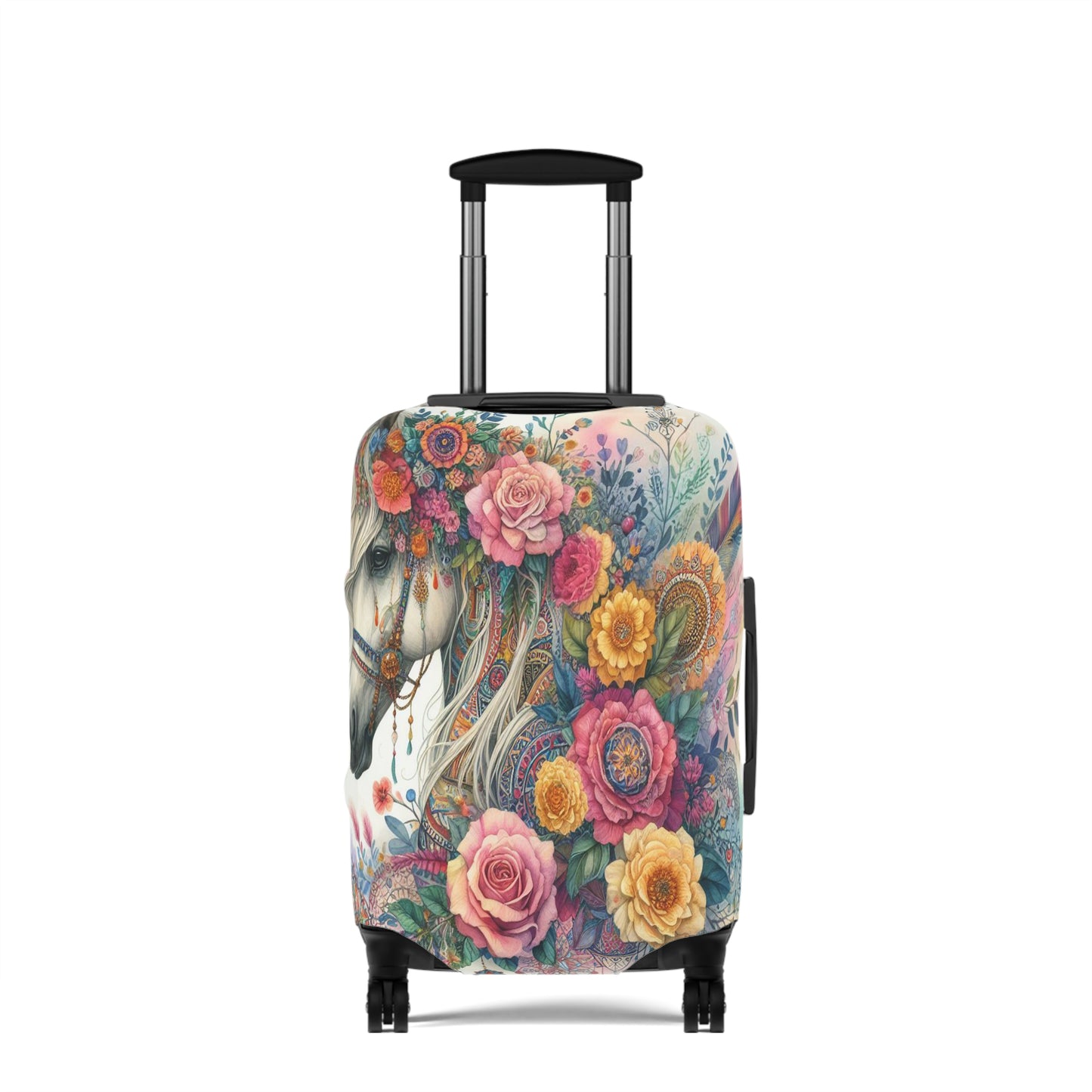 Luggage Cover, Country and Western, Boho Floral Horse, awd-1741