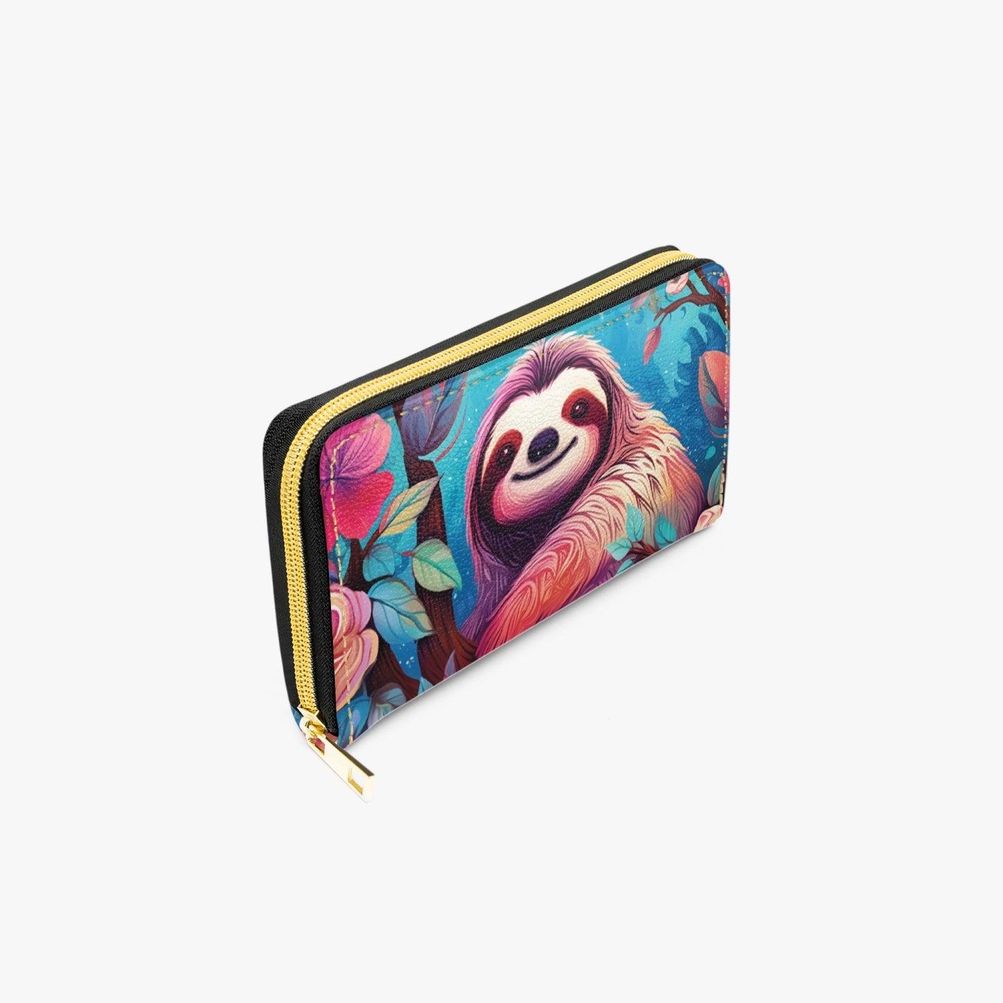 Long Type Zipper Purse - Sloth