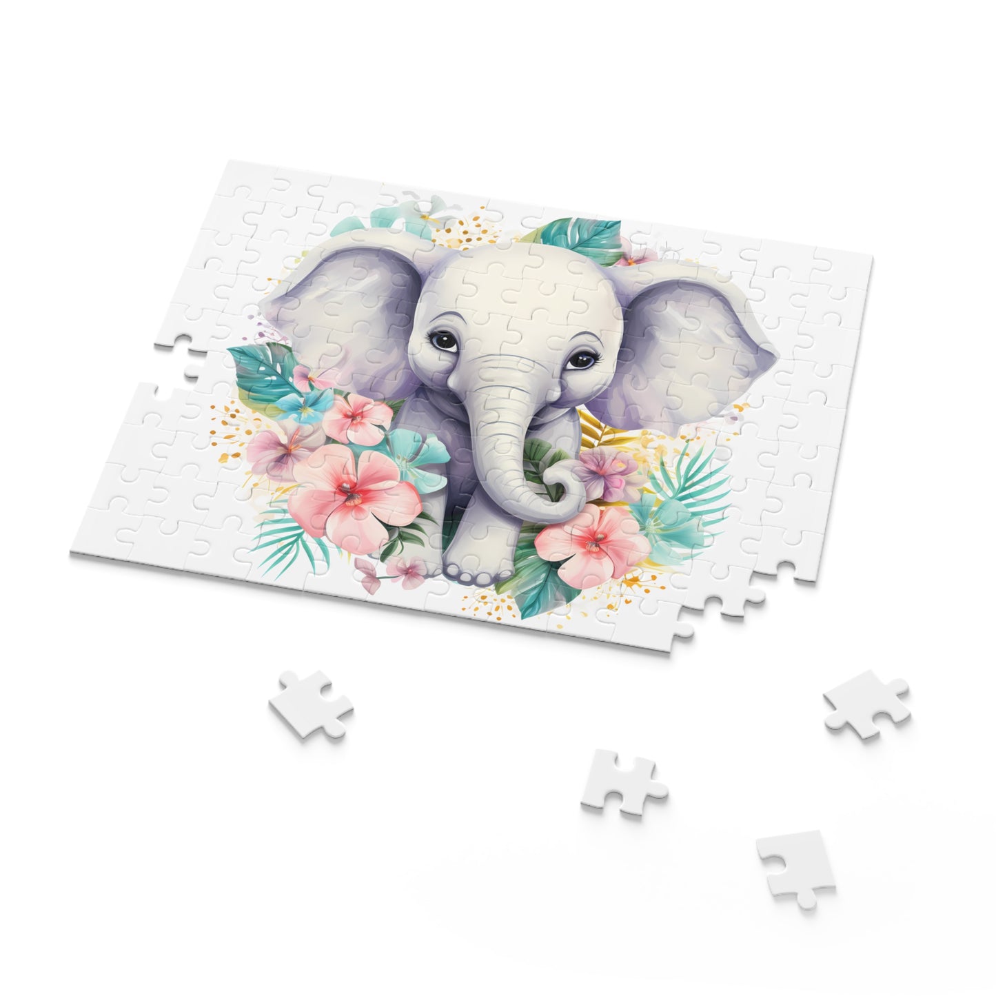 Personalised/Non-Personalised Puzzle, Elephant (120, 252, 500-Piece)