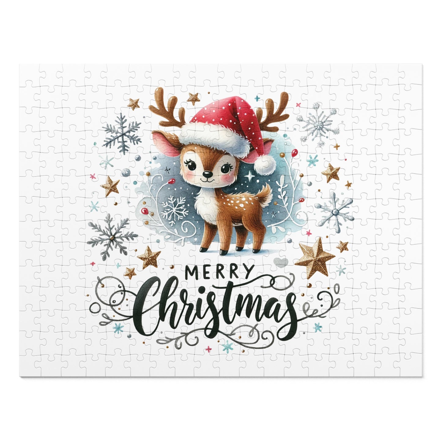 Jigsaw Puzzle, Christmas, Reindeer, Personalised/Non-Personalised (30, 110, 252, 500,1000-Piece)