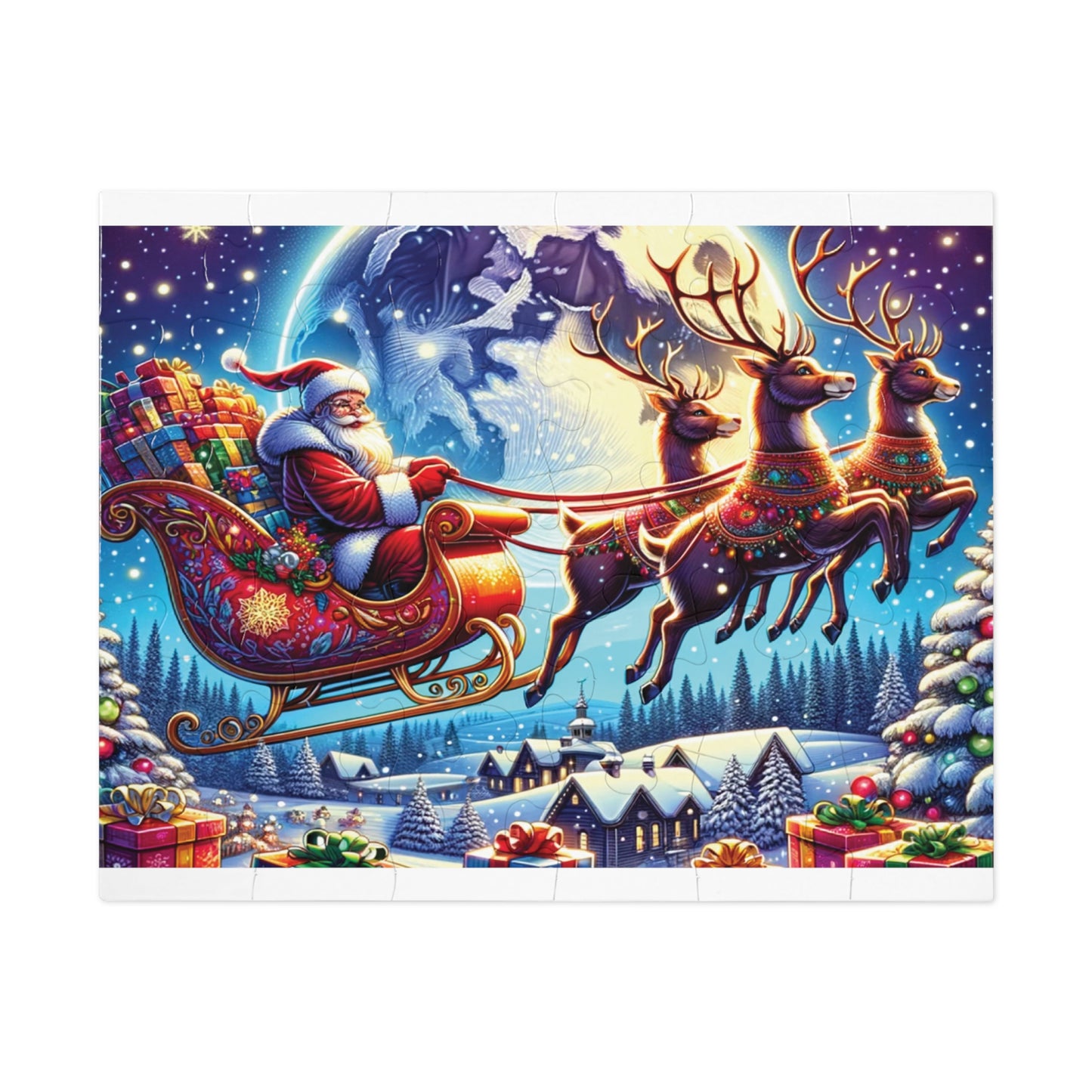 Jigsaw Puzzle, Christmas, Santa, Personalised/Non-Personalised (30, 110, 252, 500,1000-Piece)