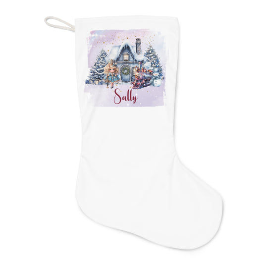 Copy of Personalised Santa Stocking, Purple Christmas Nutcracker