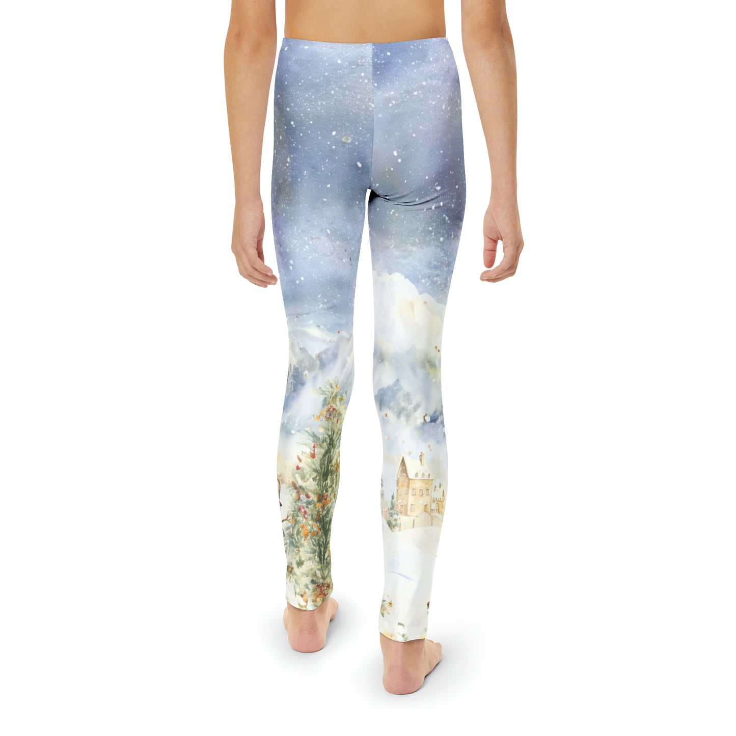 Youth Full-Length Leggings Snowman