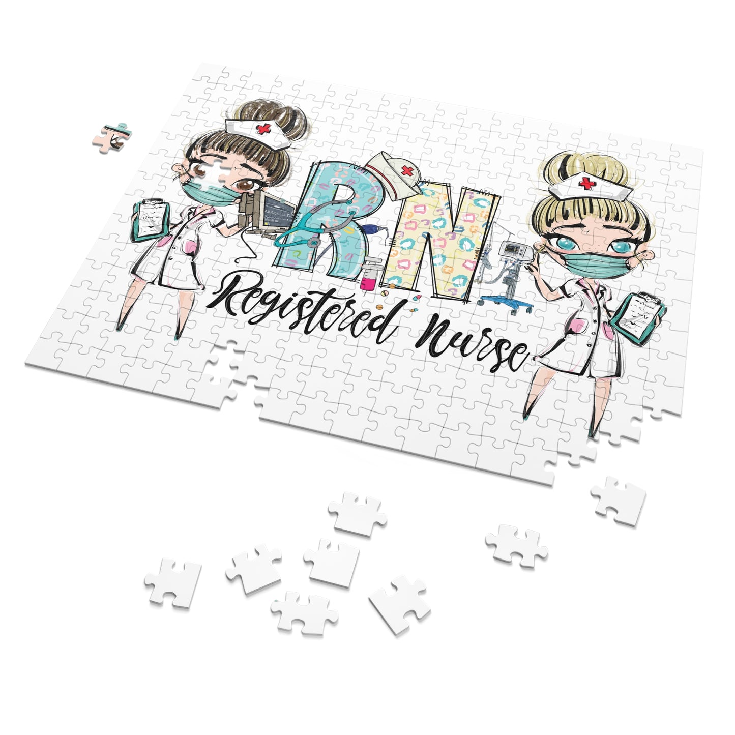 Puzzle, Nurse, RN Nurse, Registered Nurse, Personalised/Non-Personalised (30, 110, 252, 500,1000-Piece) awd-638