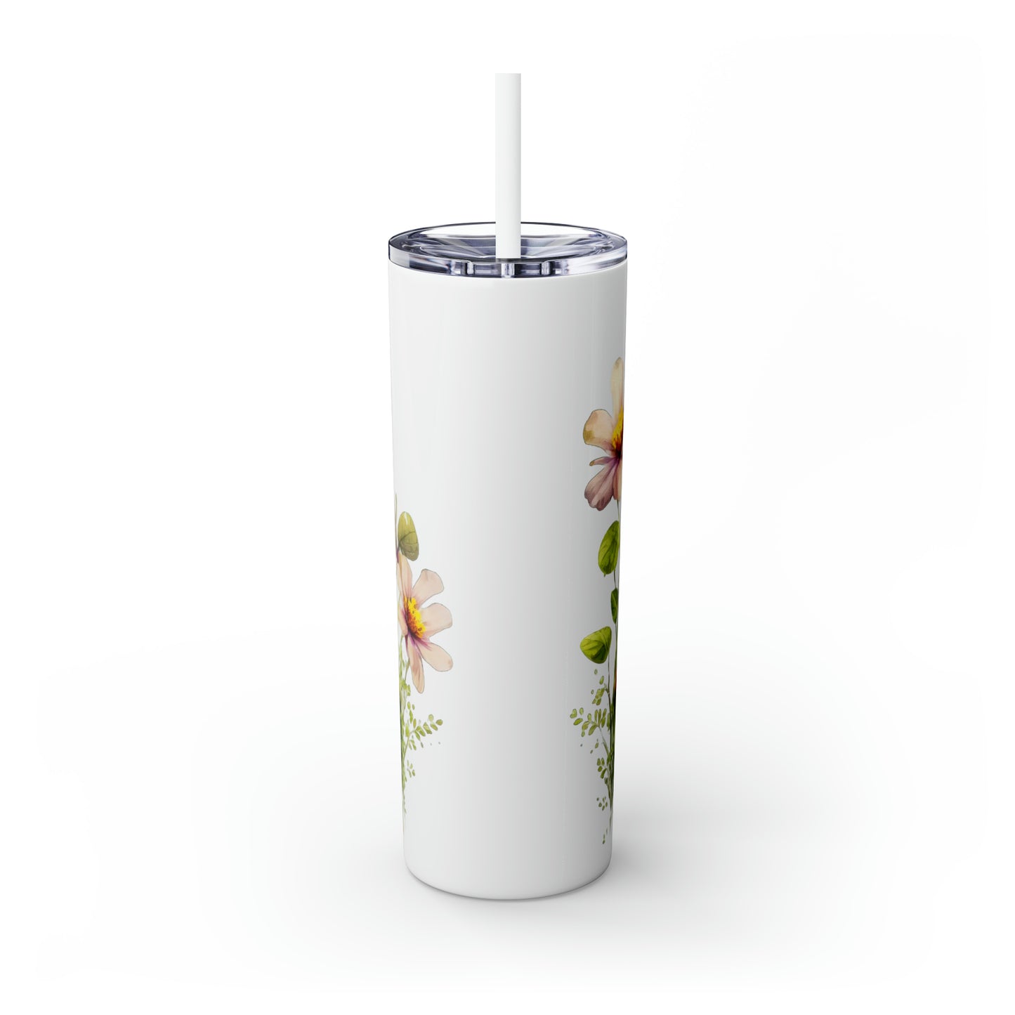 Skinny Tumbler with Straw, 20oz, Frog, awd-540