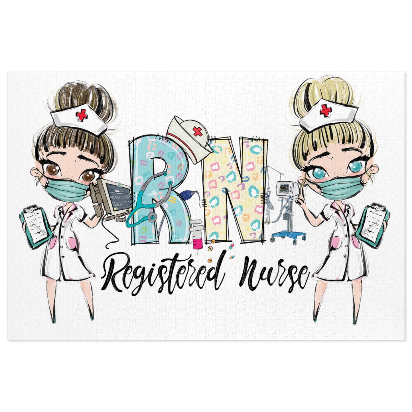 Puzzle, Nurse, RN Nurse, Registered Nurse, Personalised/Non-Personalised (30, 110, 252, 500,1000-Piece) awd-638