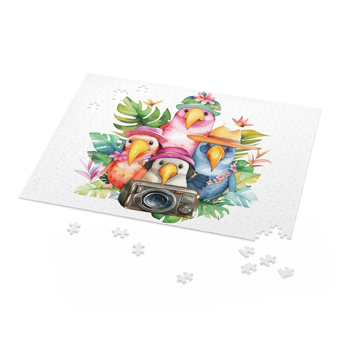 Personalised/Non-Personalised Puzzle, Tropical Parrot (120, 252, 500-Piece)