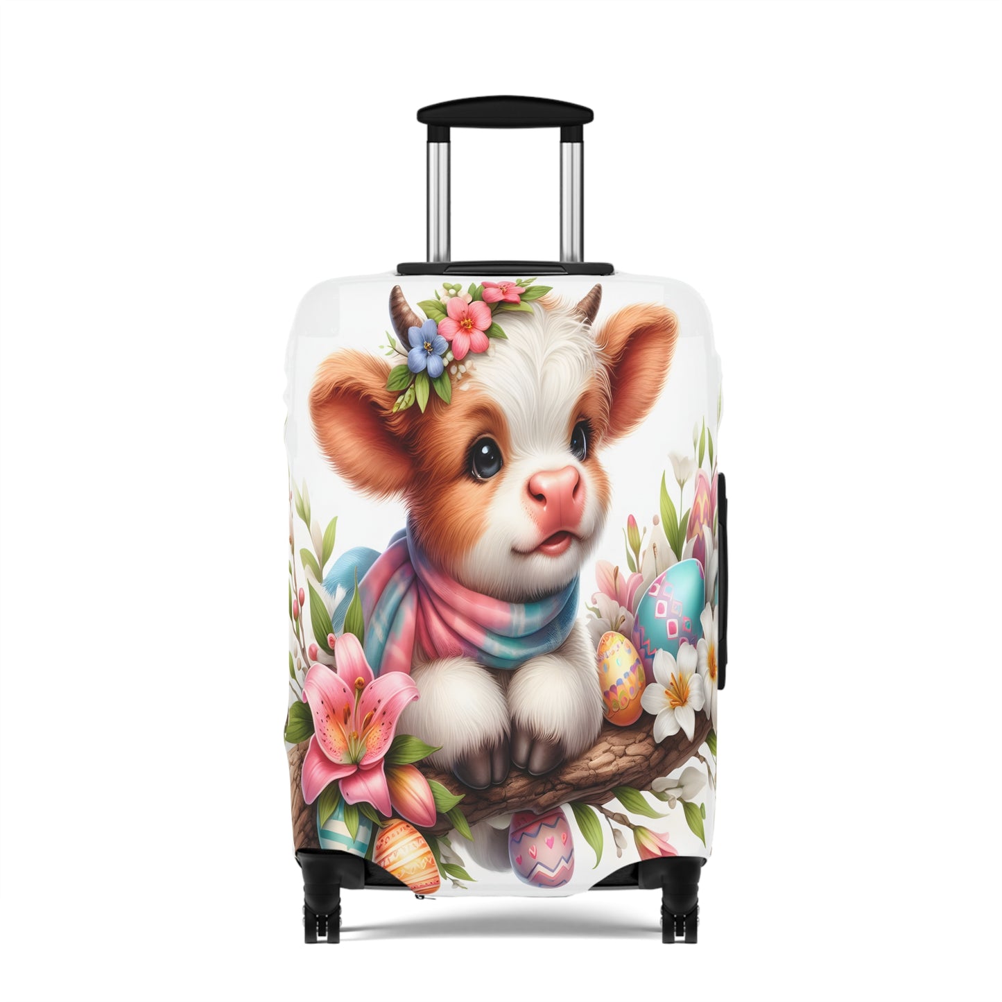 Luggage Cover, Easter, Highland Cow, awd-1632