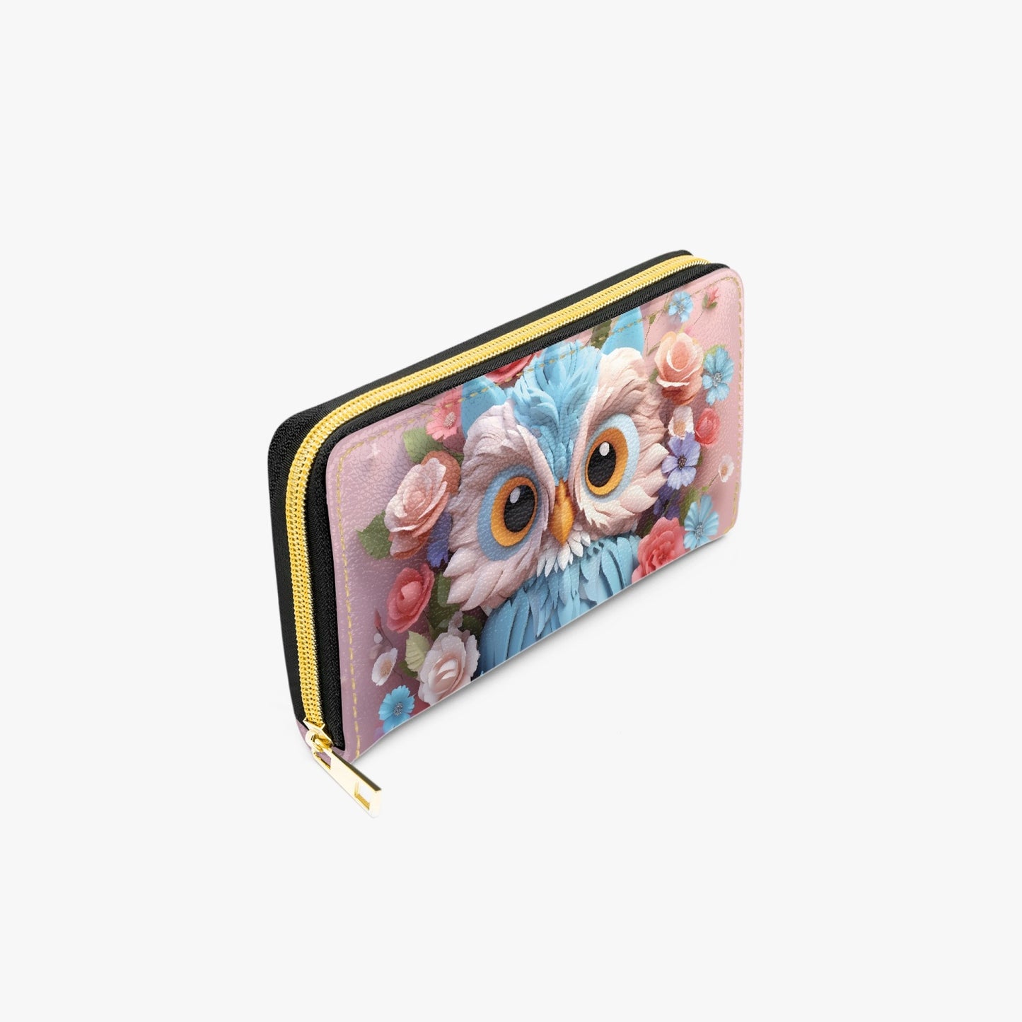 Long Type Zipper Purse - Owl