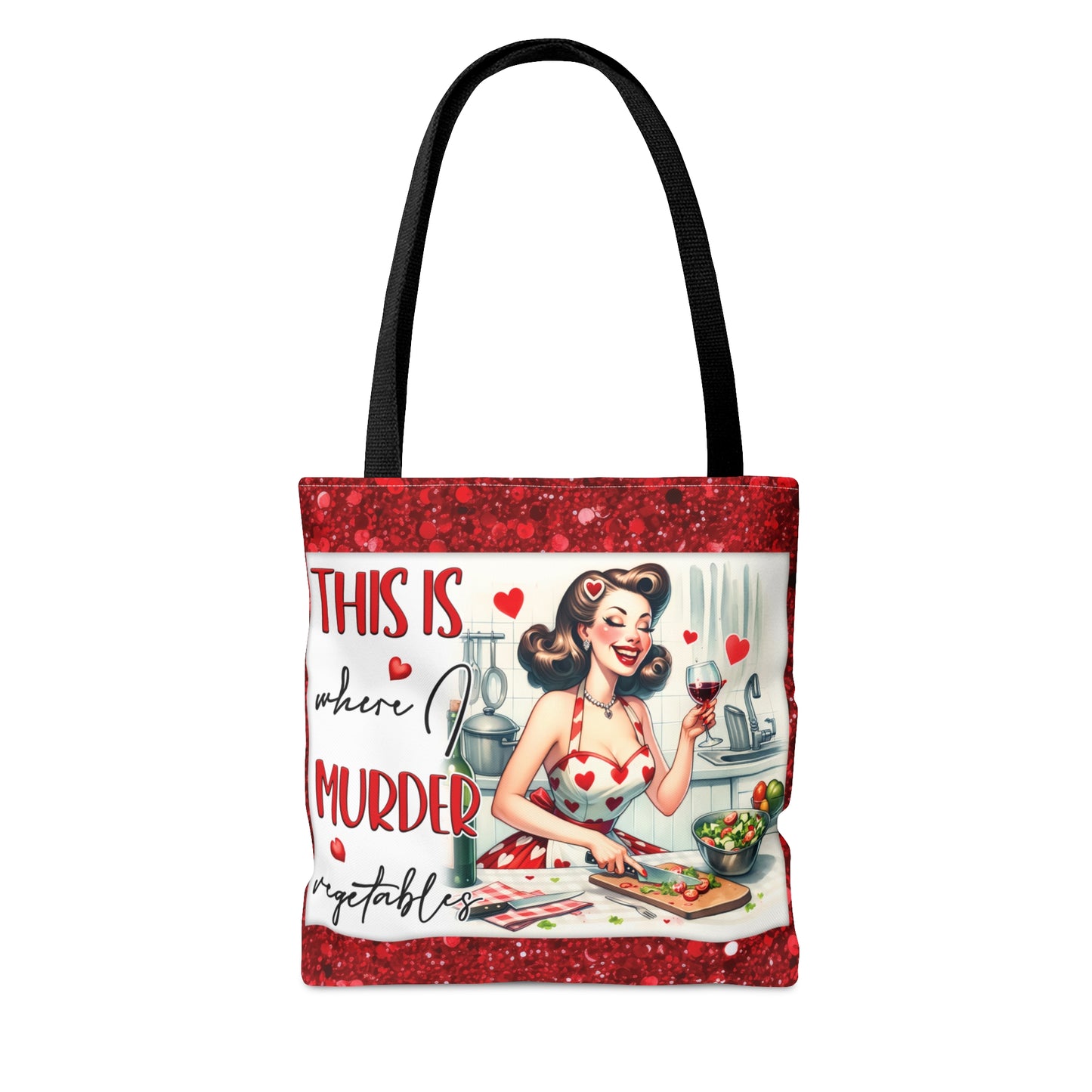 Tote Bag, Retro, This is where I murder Vegetables