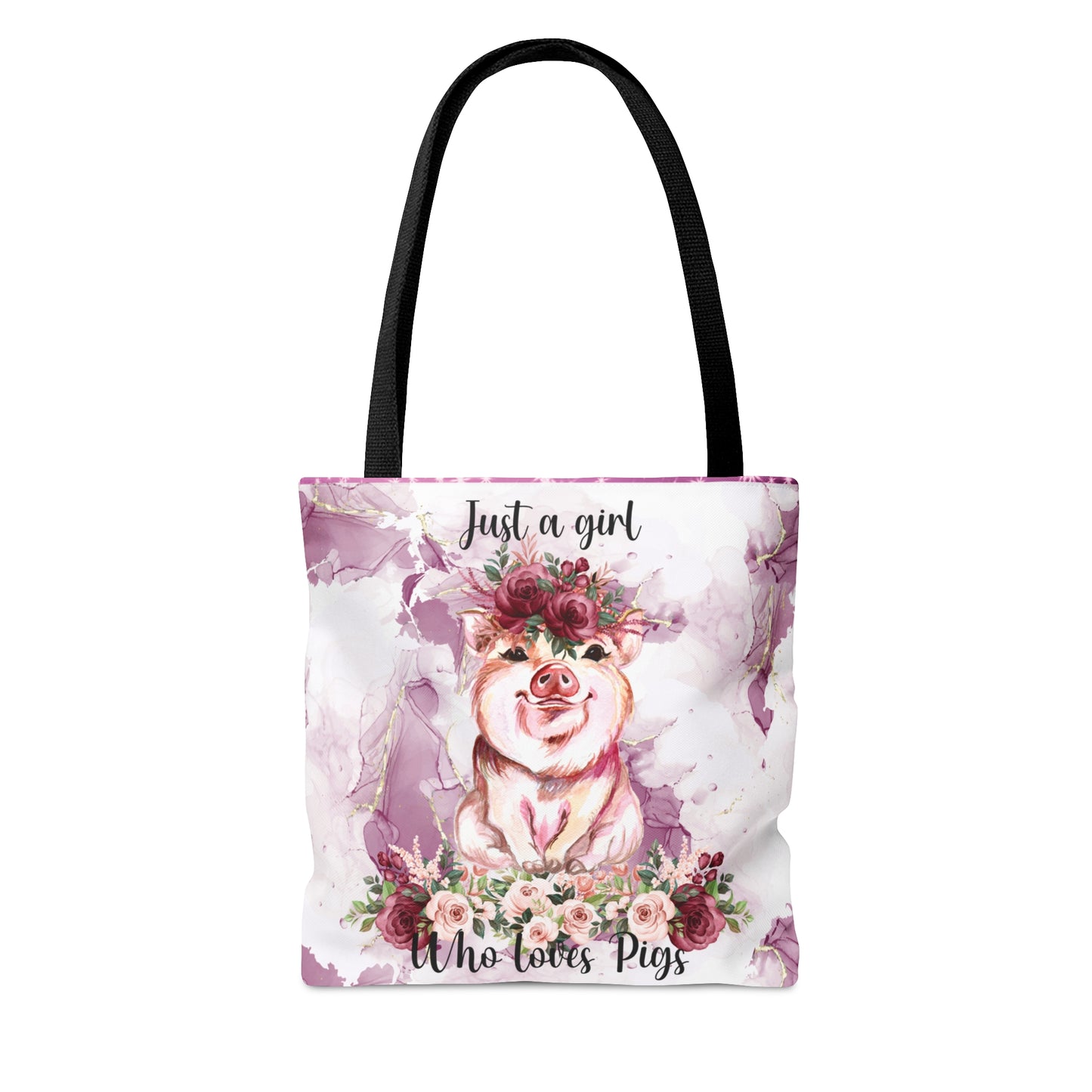 Tote Bag, Just a Girl Who Loves Pigs, Personalised/Non-Personalised Tote bag