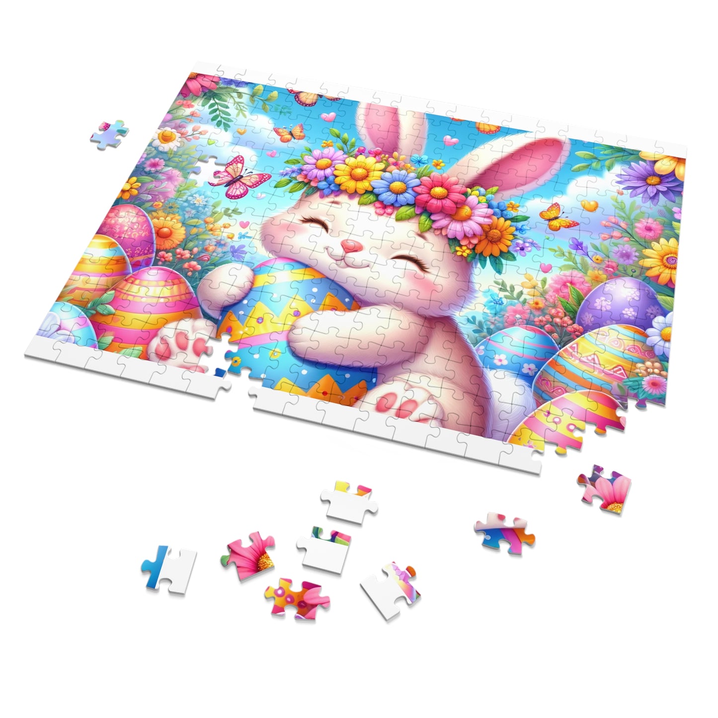 Puzzle, Easter, Rabbit, Personalised/Non-Personalised (30, 110, 252, 500,1000-Piece) awd-623