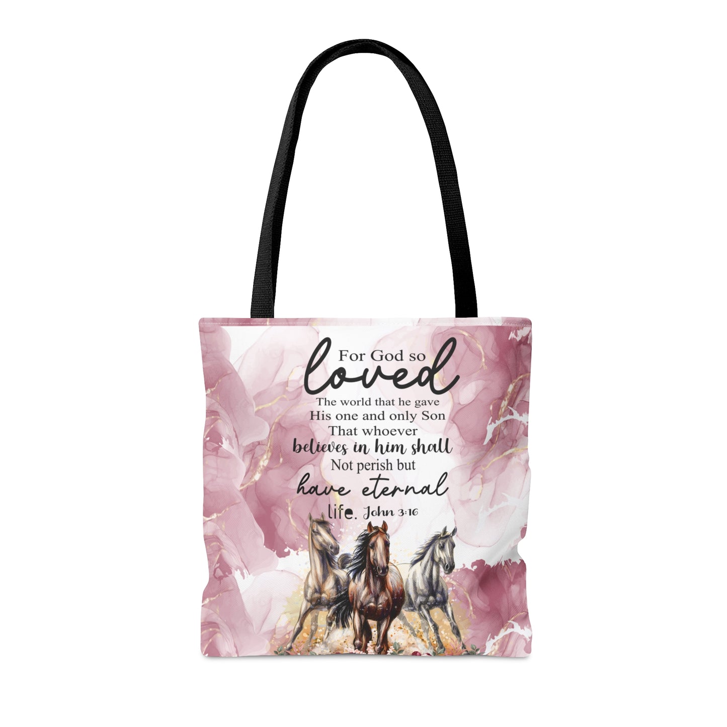 Tote Bag, Horses, Bible Quote, Personalised/Non-Personalised Tote bag