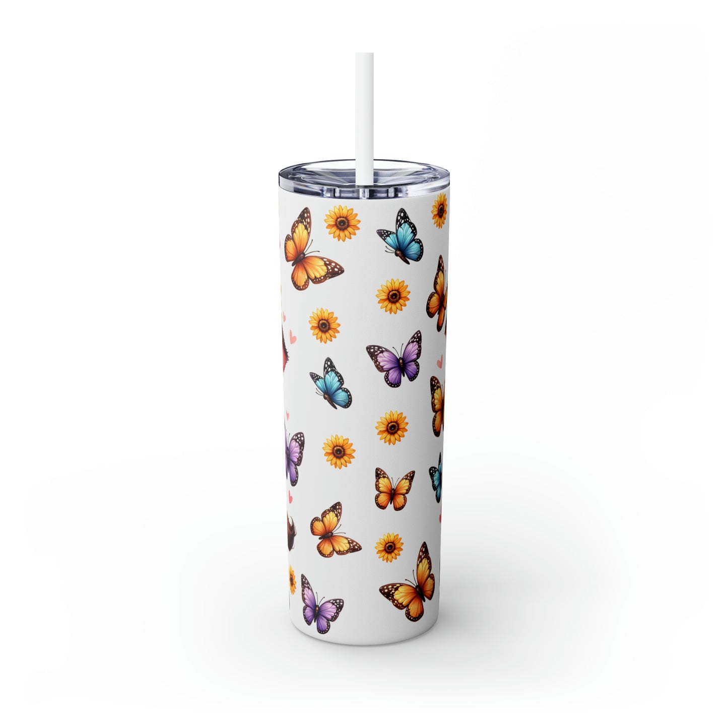 Skinny Tumbler with Straw, 20oz, Highlander Cow, awd-510