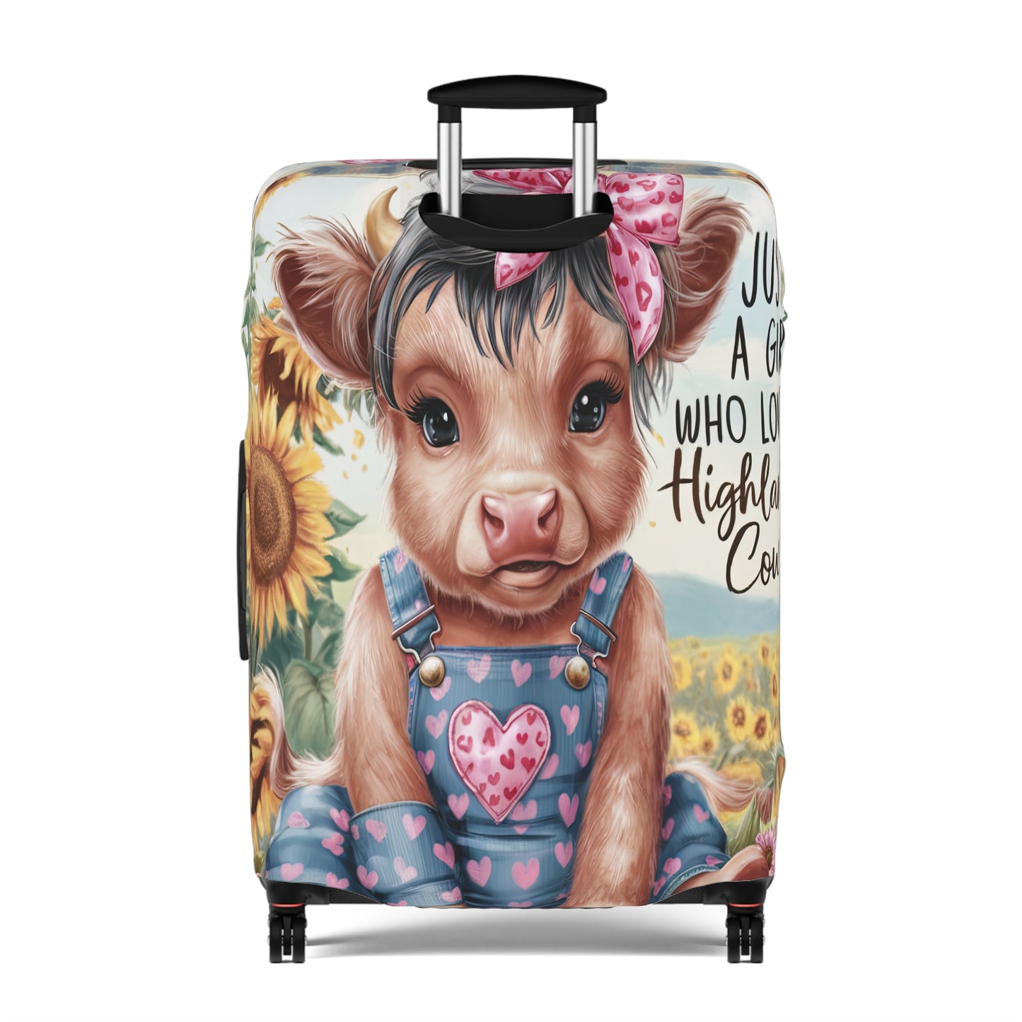 Luggage Cover, Just a Girl who Loves Highland Cows, awd-3092