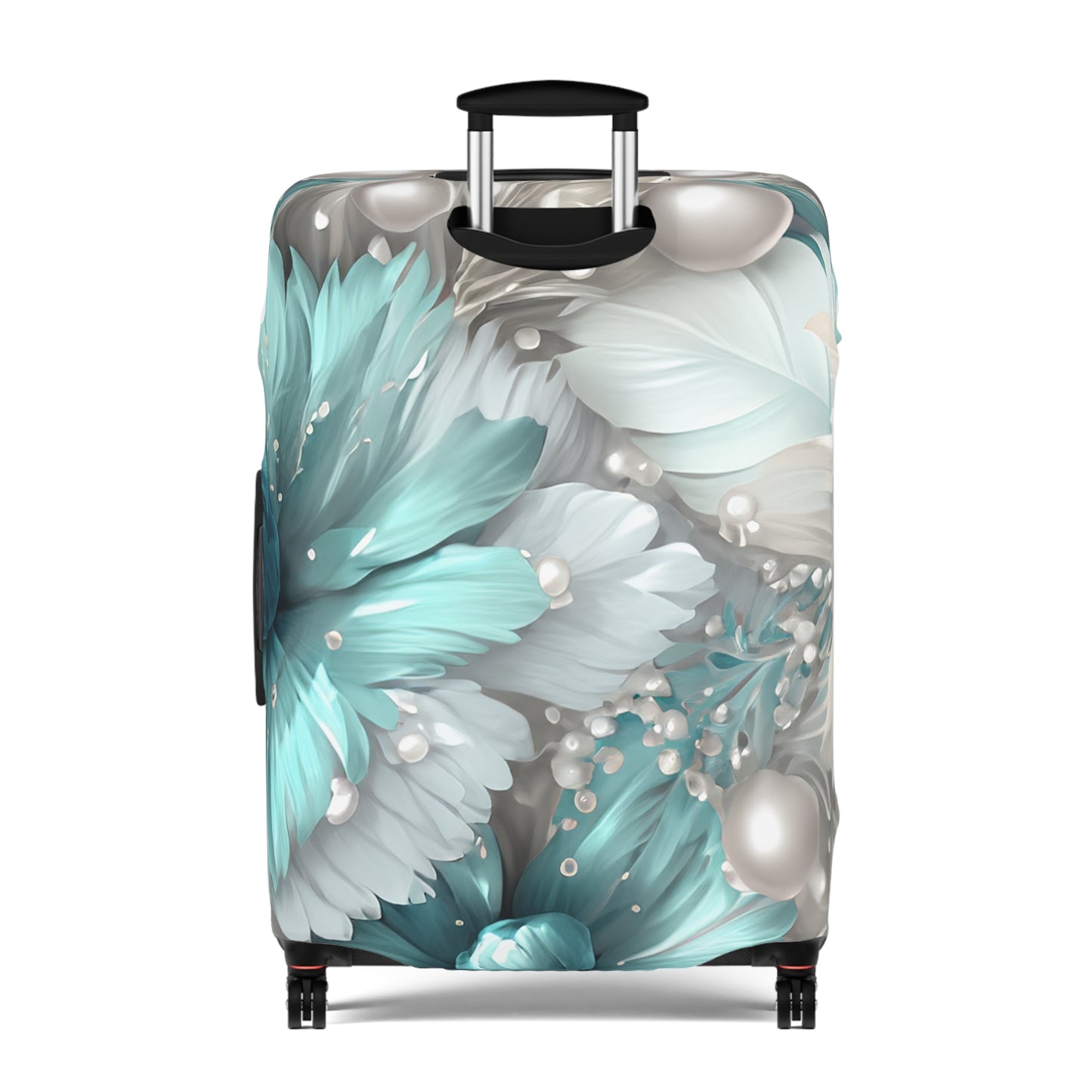 Luggage Cover, Turquoise Floral-2