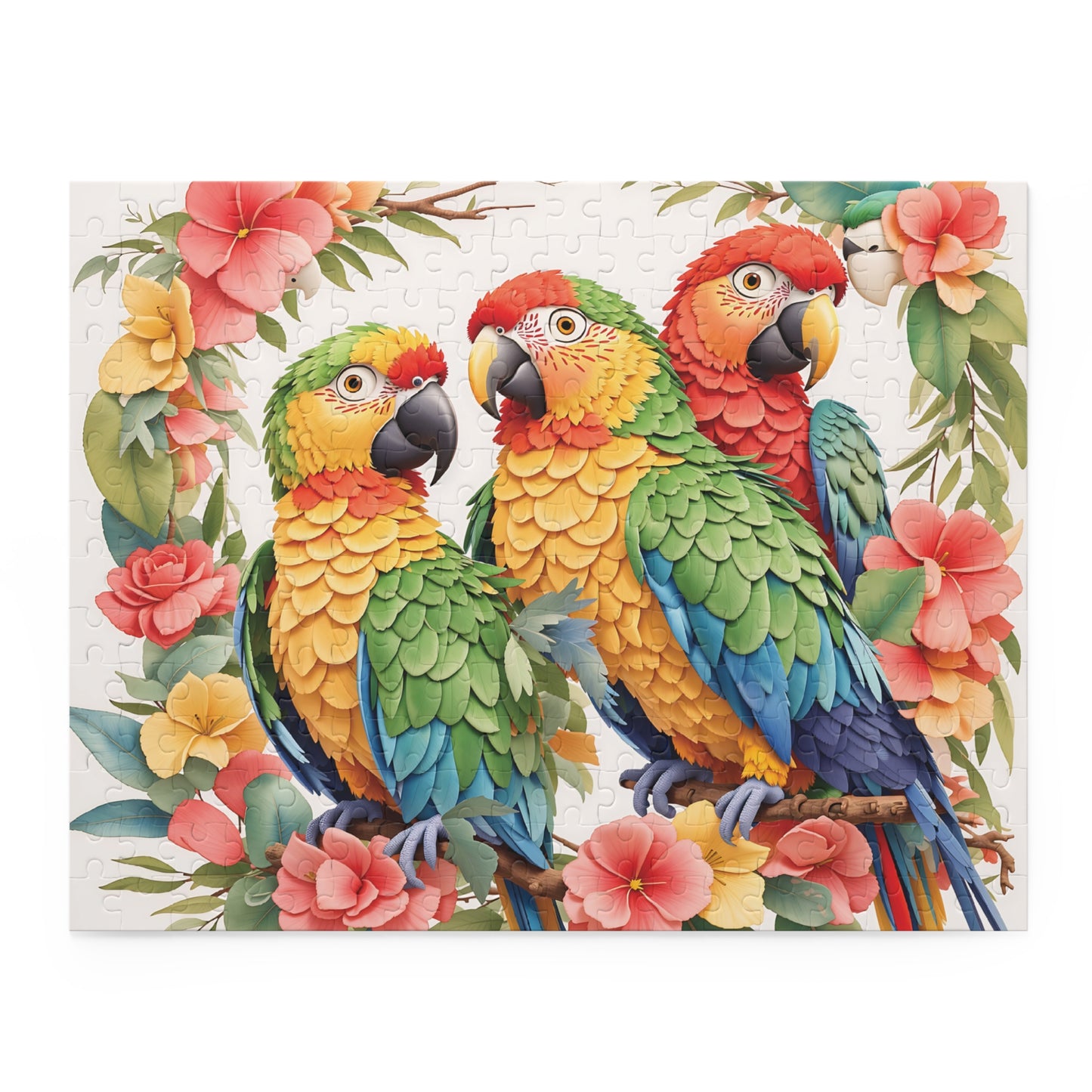 Personalised/Non-Personalised Puzzle, Parrots (120, 252, 500-Piece)