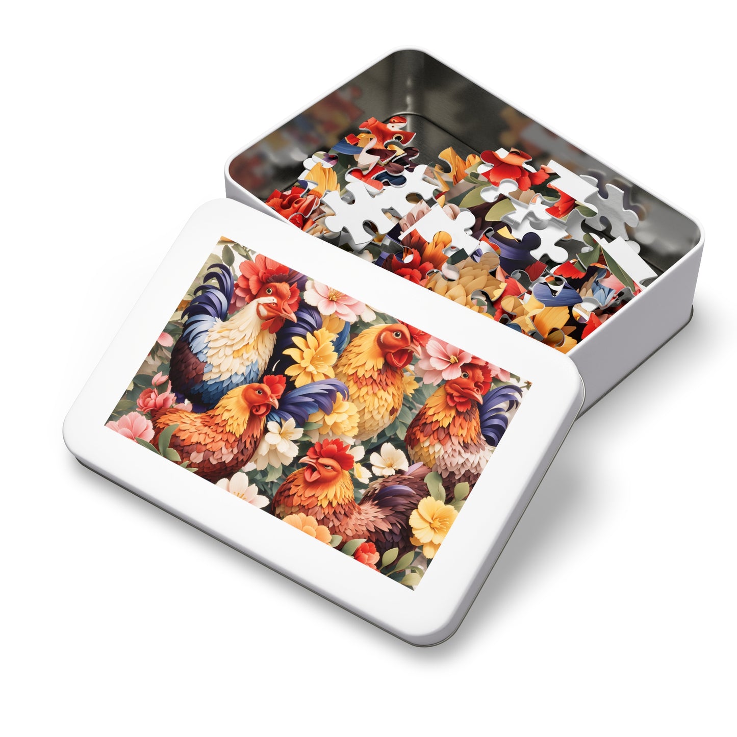 Jigsaw Puzzle, Chickens/Rooster, Personalised/Non-Personalised (30, 110, 252, 500,1000-Piece)