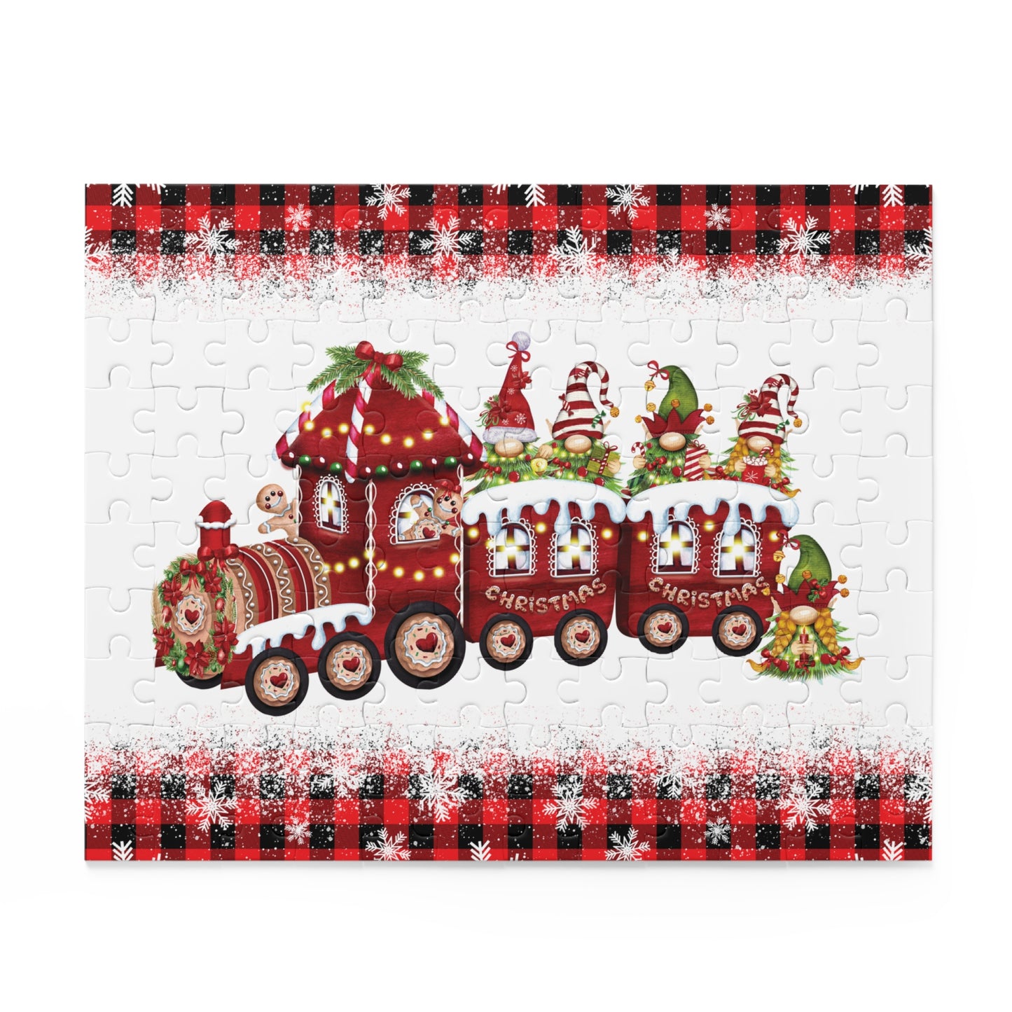 Personalised/Non-Personalised Puzzle, Christmas Train (120, 252, 500-Piece)