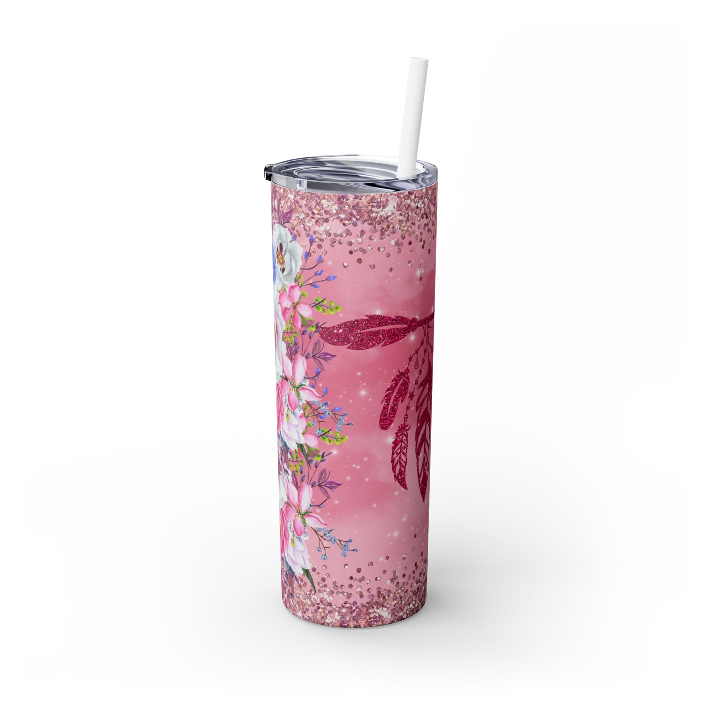 Skinny Tumbler with Straw, 20oz, Wild One