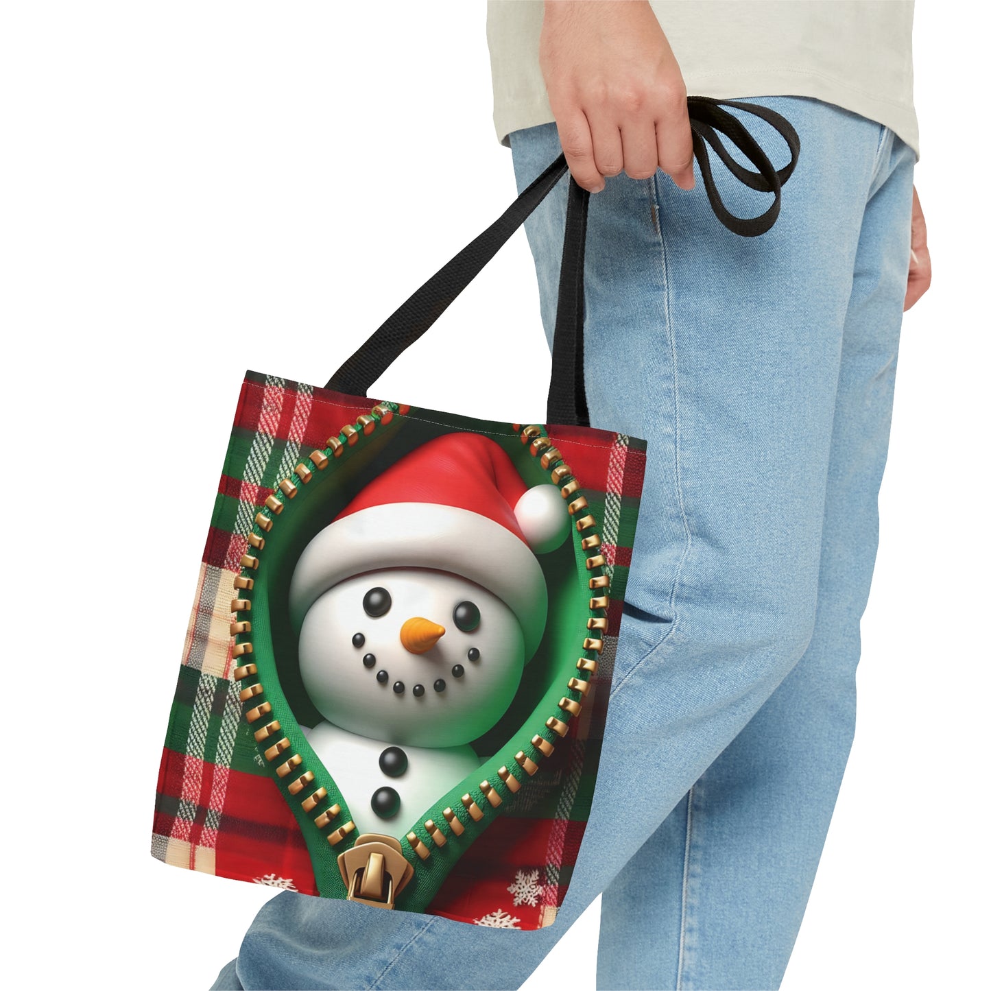 Tote Bag, Christmas, Snowman, Personalised/Non-Personalised Tote bag