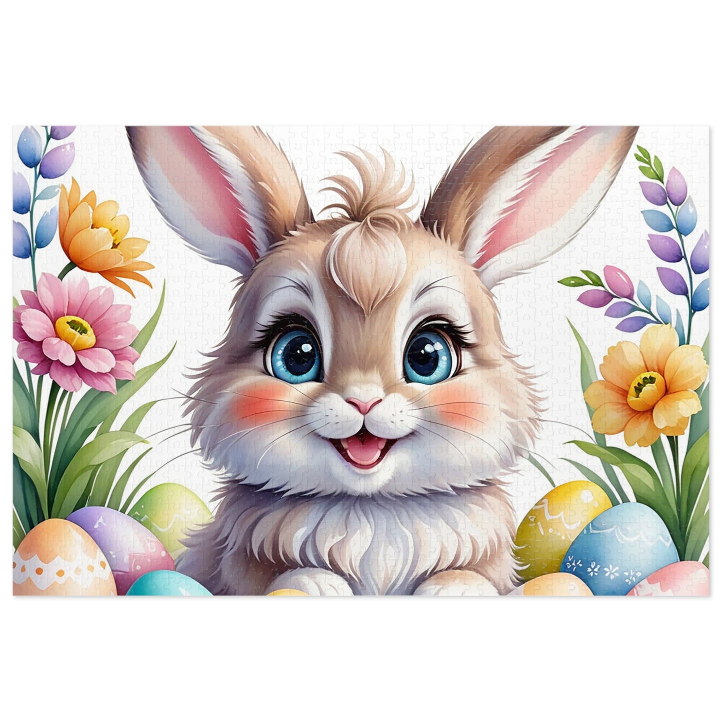 Puzzle, Easter, Rabbit, Personalised/Non-Personalised (30, 110, 252, 500,1000-Piece) awd-653