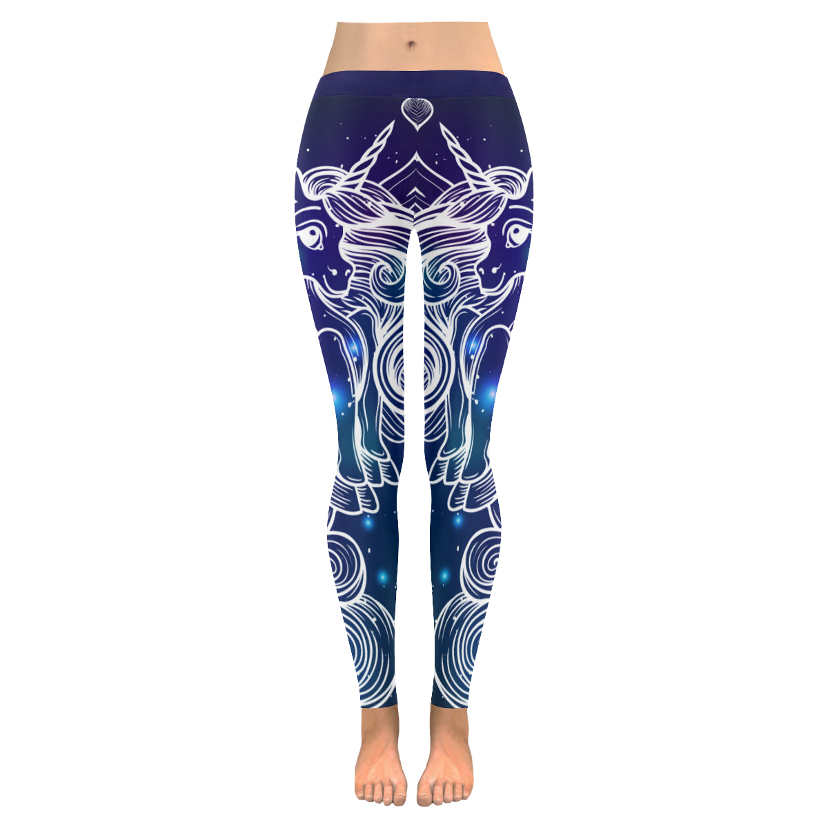 believe in unicorn Women's Low Rise Leggings (Invisible Stitch)