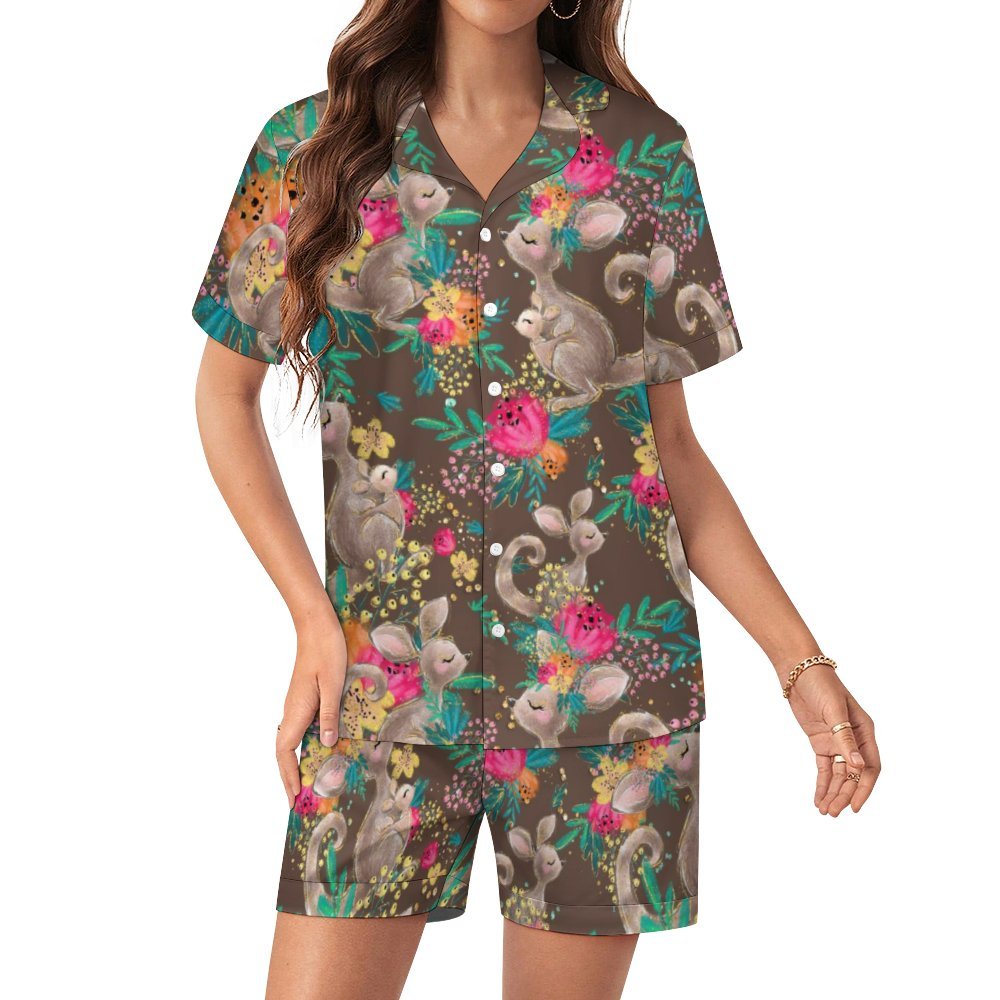 Women's Silk Satin Pajama Set Silk pajama set